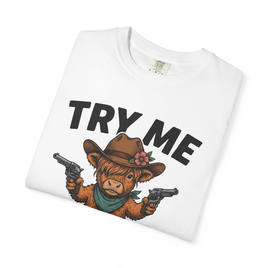 Highland Cow Shirt Cowgirl Western Gift Women Cartoon Tee Heifer T-Shirt Rodeo Fan Country Tshirt Cowboy Graphic Vintage Cowboy Hat Tshirt