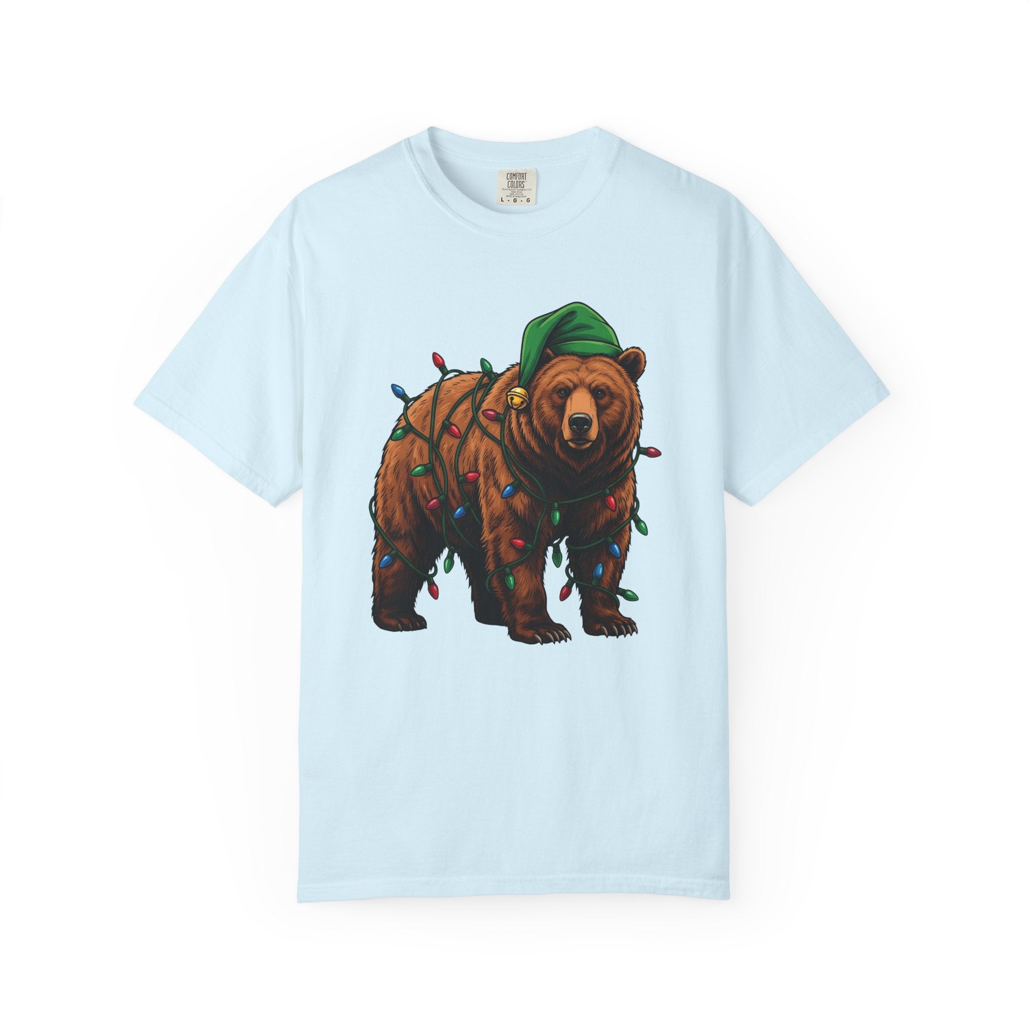 Bear Christmas Shirt Animals Christmas Gift Women Hand Drawn Tee Teddy T-Shirt Wildlife Fan Illustrated Graphic Xmas Design Vintage Holiday