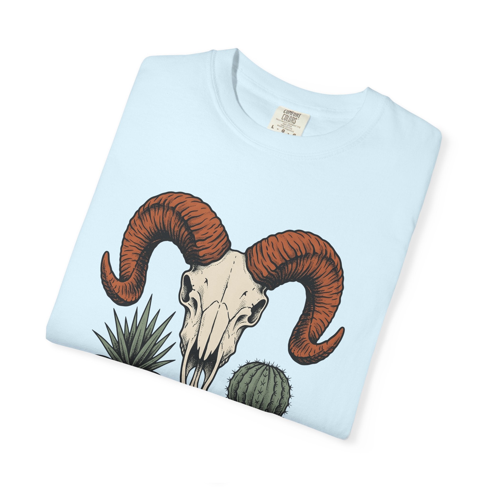 Ram Horn Skull Shirt Boho Chic Sandscape Gift Women Southwestern Tee Skull T-Shirt Bohemian Fan Western Tshirt Desert Graphic Classic
