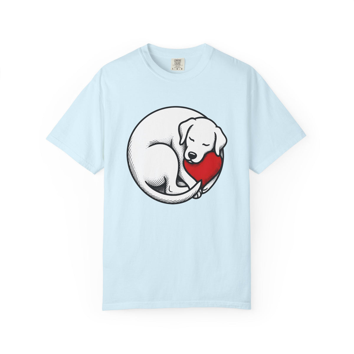 Napping Dog Shirt Dog Pet Gift Women Simple Tee Sleeping Dog T-Shirt Dog Fan Canine Tshirt Pet Illustration Retro Love Symbol Tshirt