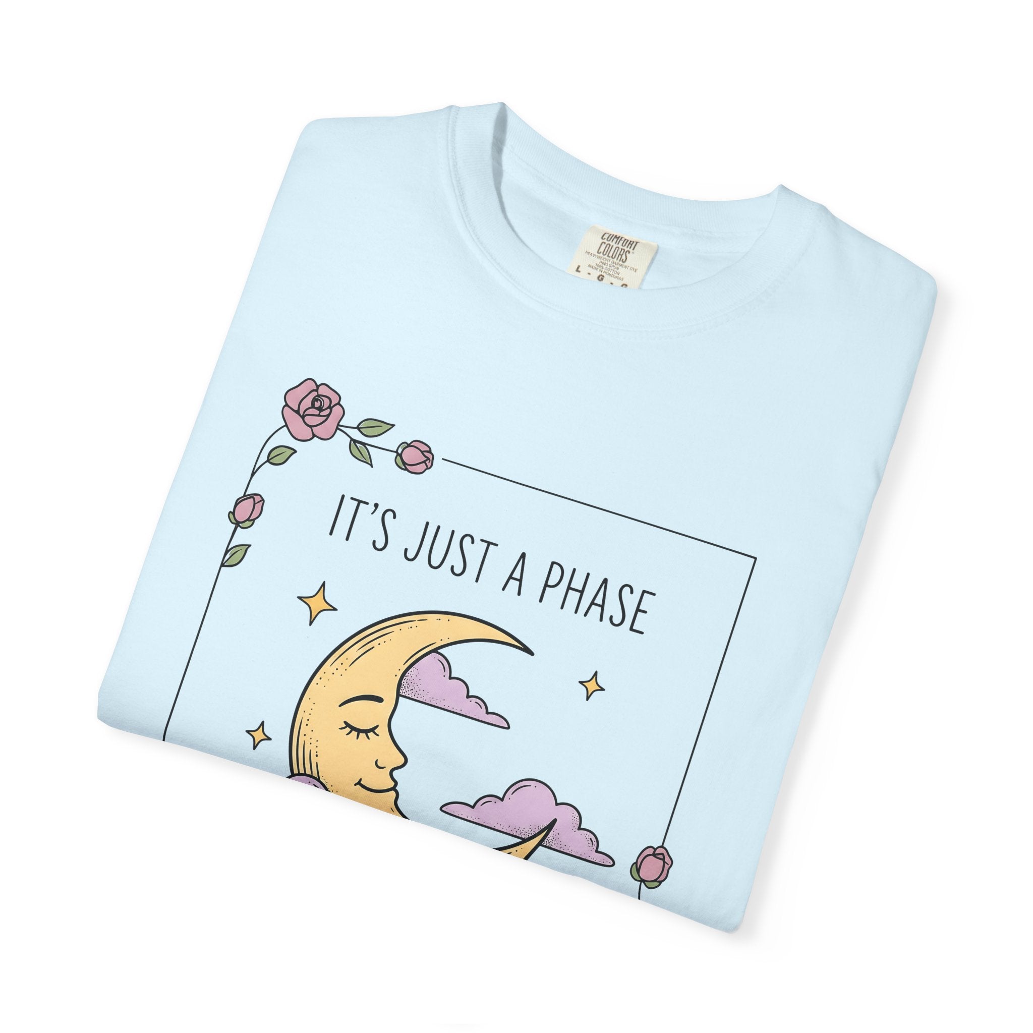 Crescent Moon Shirt Boho Chic Zodiac Gift Women Cute Tee Lunar T-Shirt Bohemian Enthusiast Kawaii Tshirt Astrology Graphic Line Art Pink
