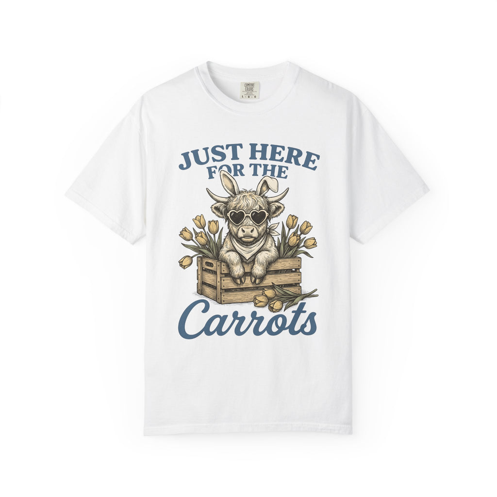Cow Bunny Ears Shirt Easter Creatures Gift Women Country Tee Bunny T-Shirt Easter Fan Easter Bunny Graphic Rustic Tshirt Shabby Chic Tulips