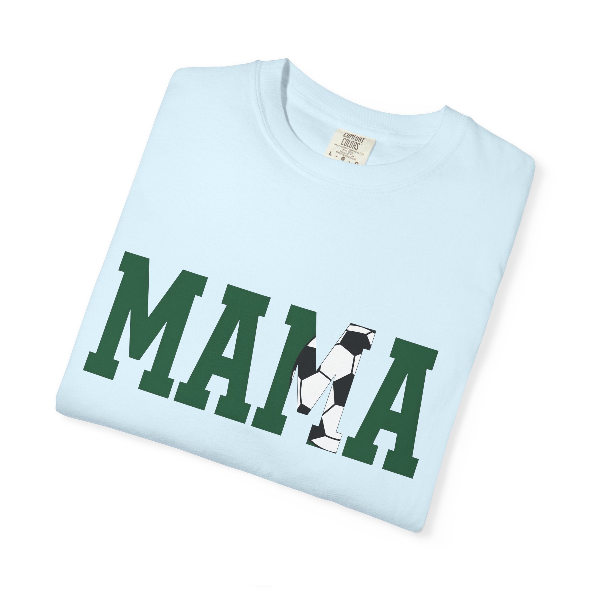 Soccer Ball Text Shirt Moms Sports Gift Women Bold Tee Football T-Shirt Mom Fan Bold Typography Tshirt Athlete Graphic Retro Sports Tshirt