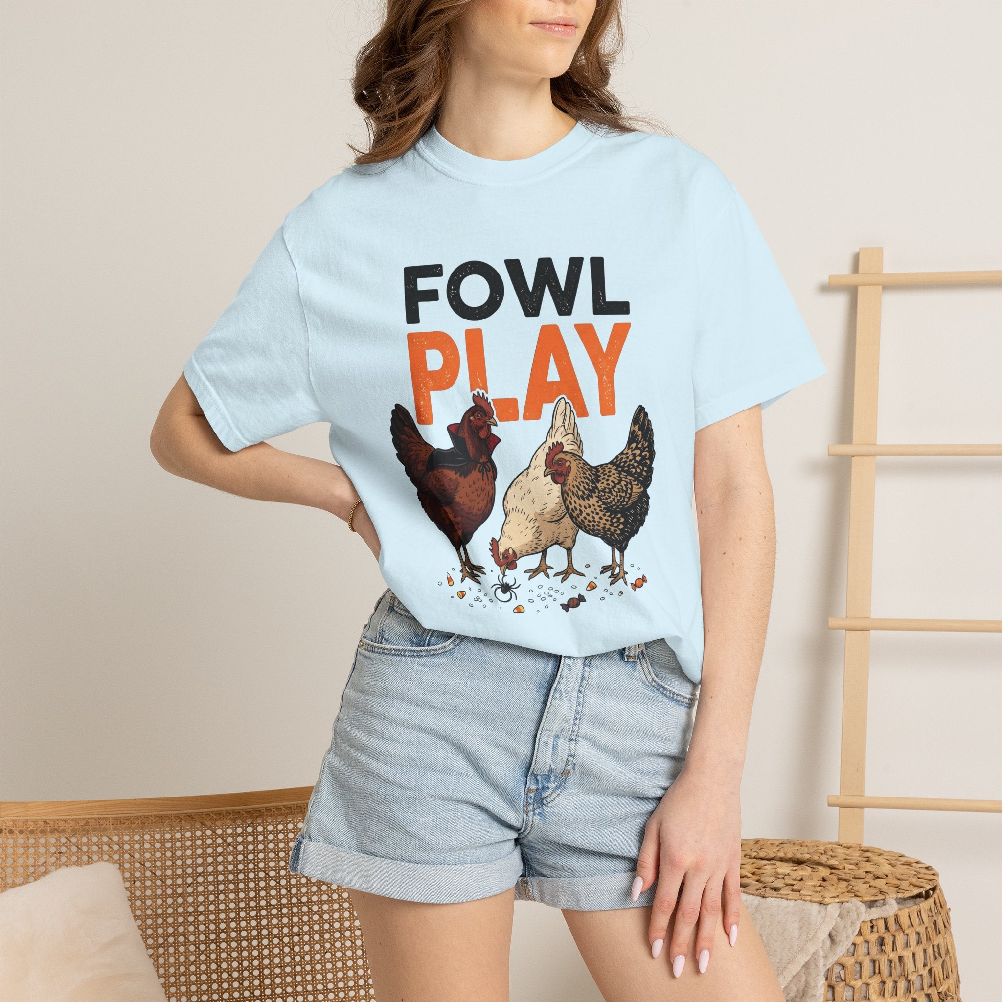 Poultry Trio Shirt Halloween Livestock Gift Women Caricature Tee Chickens T-Shirt Horror Fan Cartoon Tshirt Farm Graphic Classic Confections