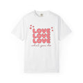 Pink Hearts Shirt Nurse Thanks Gift Women Whimsical Tee Heart T-Shirt Teacher Enthusiast Valentine Tshirt Appreciation Graphic Classic Piled