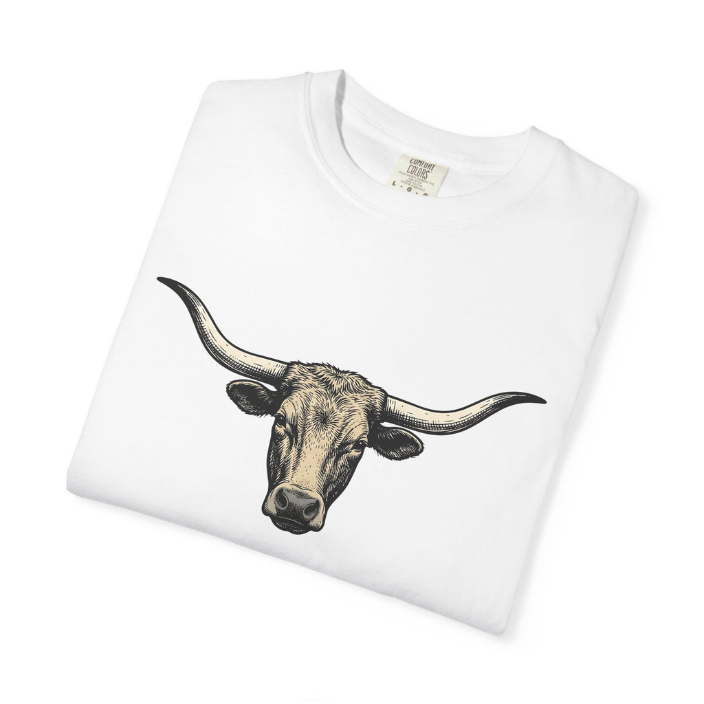 Longhorn Cattle Shirt Western Livestock Gift Women Tribal Tee Cows T-Shirt Cowboy Fan Primitive Tshirt Farm Graphic Hand Drawn Antlers