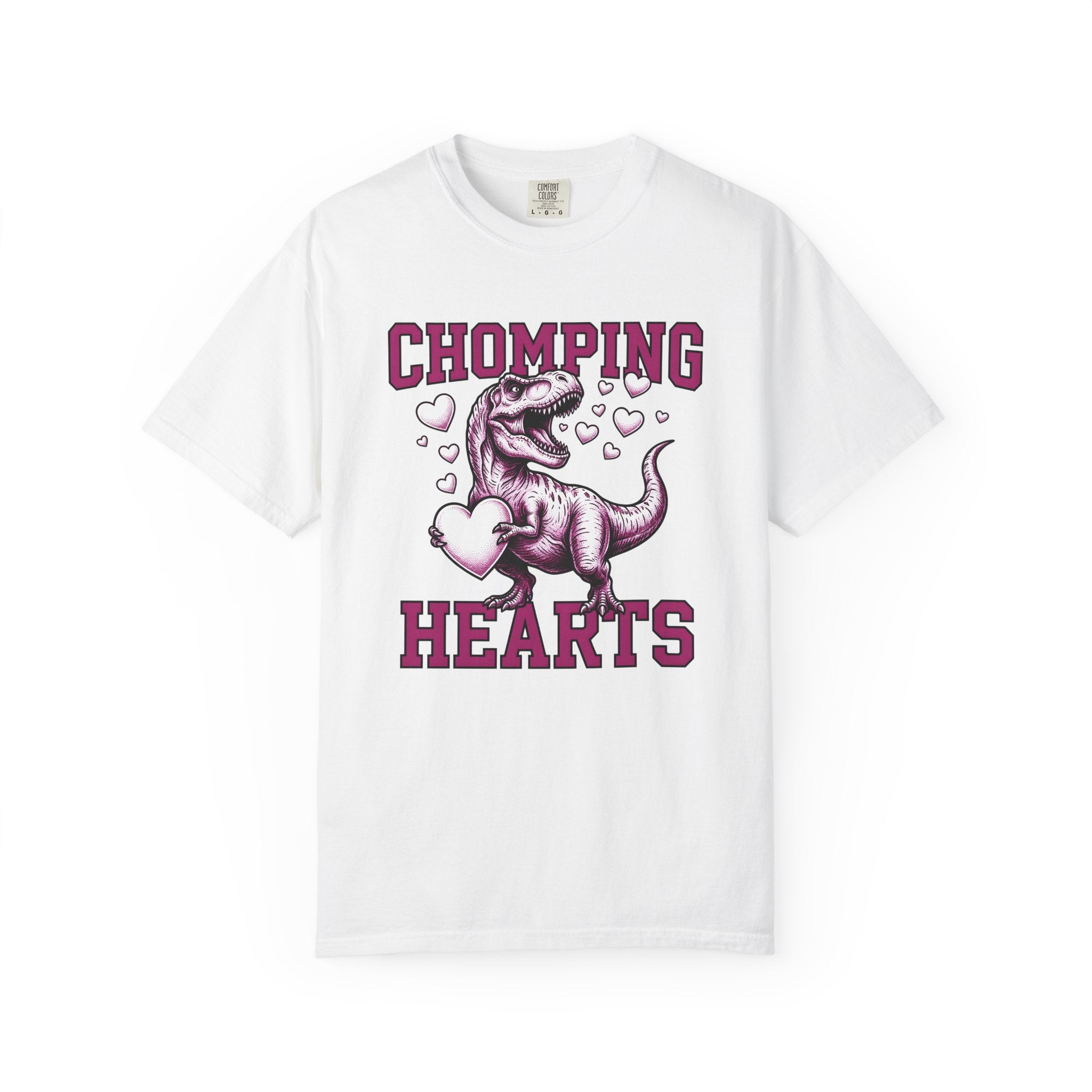 Dinosaur Love Shirt Valentine Prehistoric Gift Women Hand Drawn Tee Dinosaur T-Shirt Valentine Fan Illustrated Tshirt Jurassic Graphic