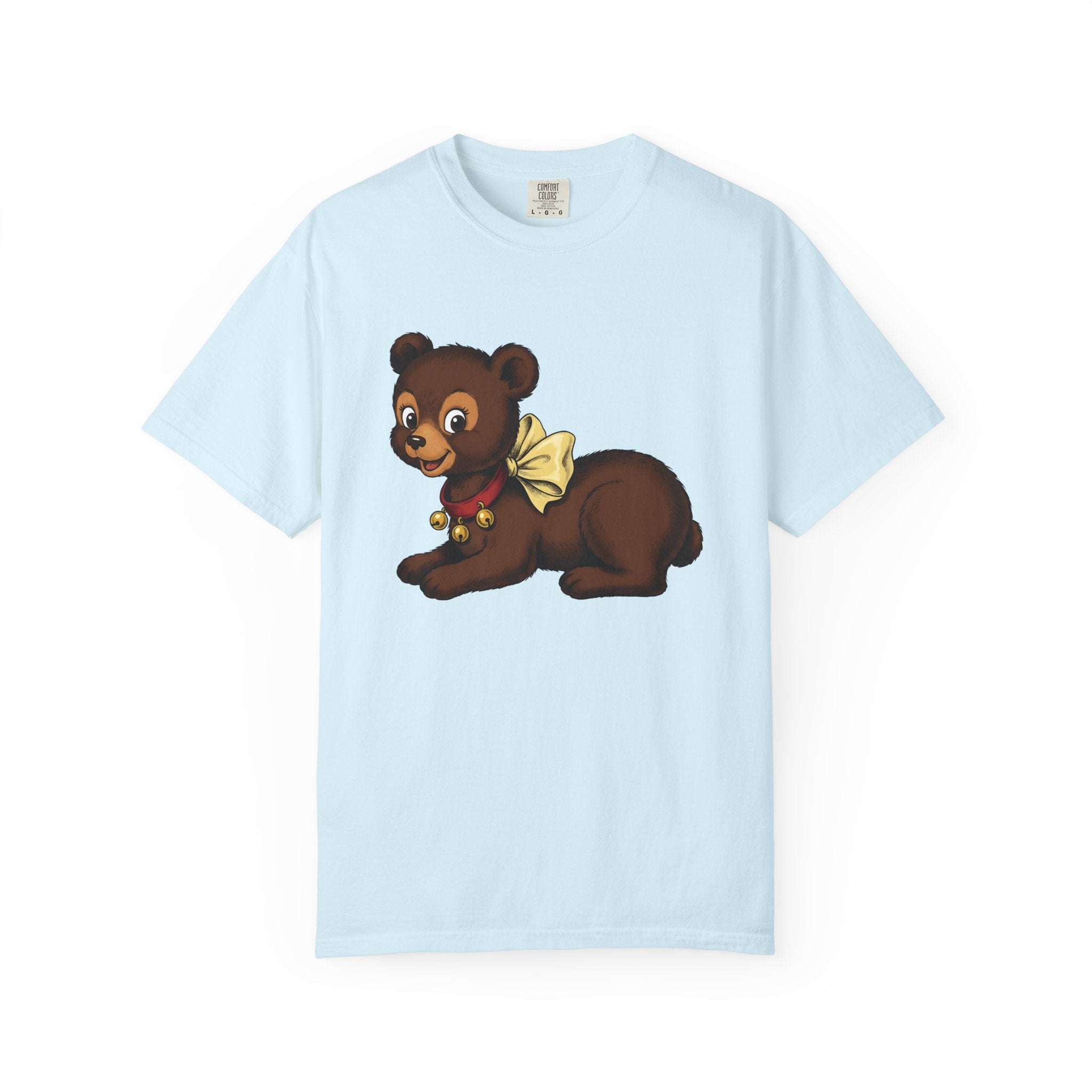 Bear Baby Shirt Animals Sweet Gift Women Animated Tee Cub T-Shirt Wildlife Fan Cartoon Tshirt Cute Graphic Hand Drawn Bowtie Tshirt