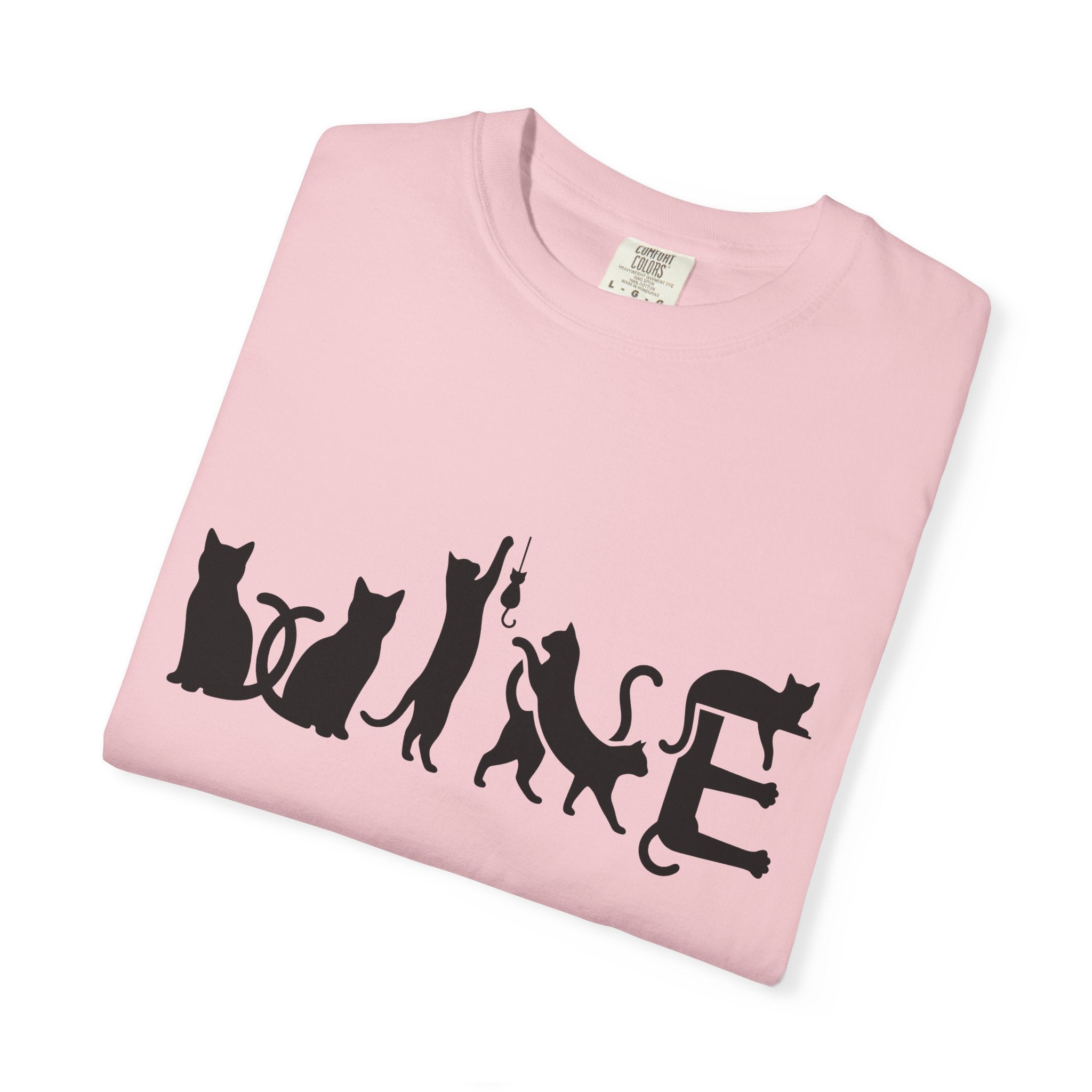 Cat Outline Shirt Cat Animals Gift Women Simple Tee Kitten T-Shirt Feline Fan Cat Tshirt Wildlife Graphic Contemporary Rodent Tshirt