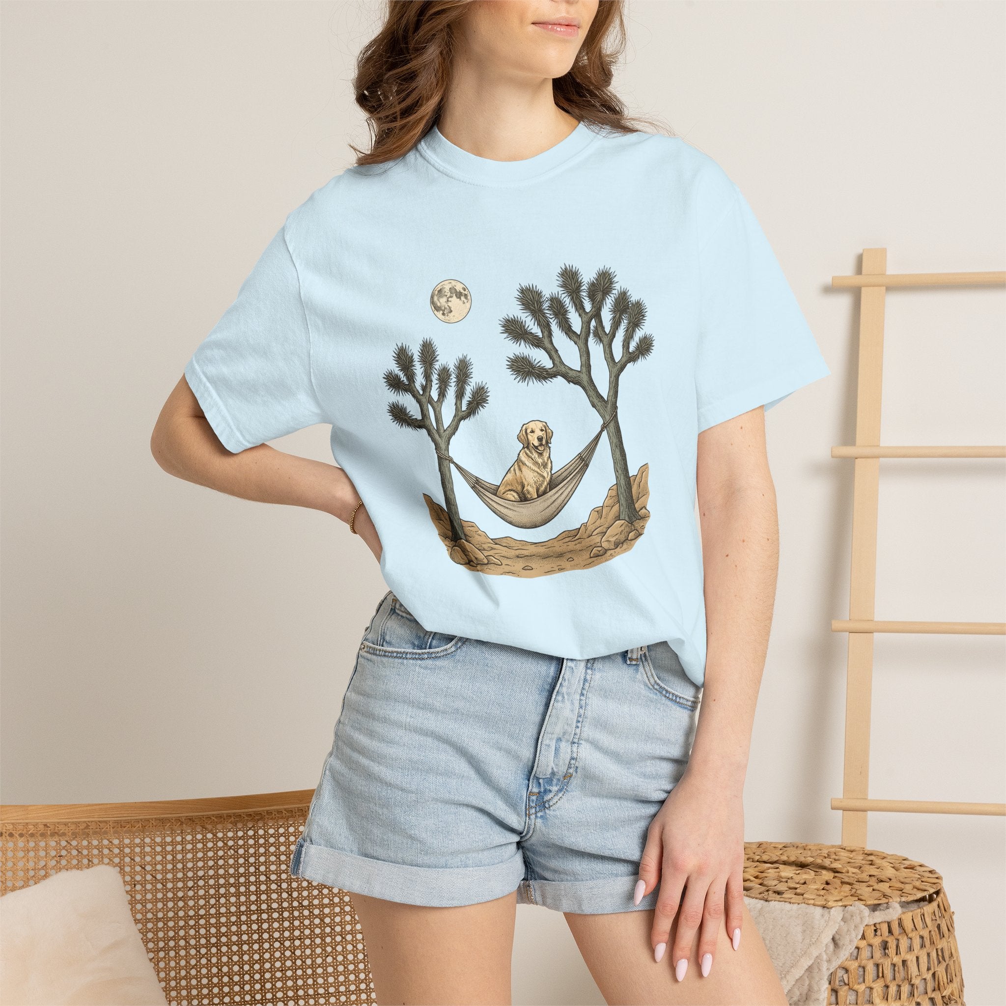 Retriever Dog Shirt Dog Hiking Gift Women Rustic Tee Retriever T-Shirt Dog Fan Canine Graphic Tshirt Line Art Sling Tshirt