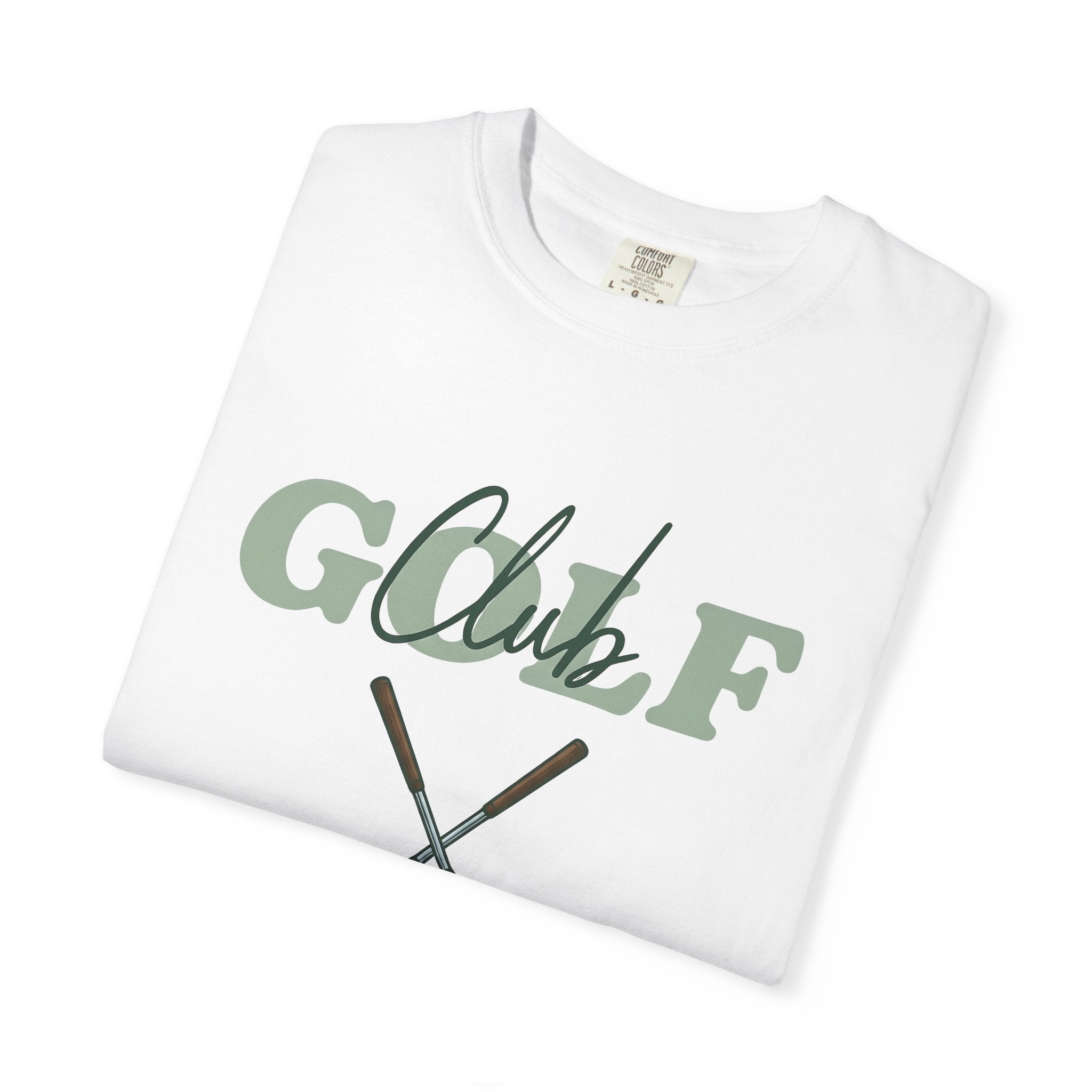 Golf Clubs Shirt Golf Outdoors Gift Women Modern Tee Golf Irons T-Shirt Golfer Enthusiast Contemporary Tshirt Nature Graphic Vintage Crossed