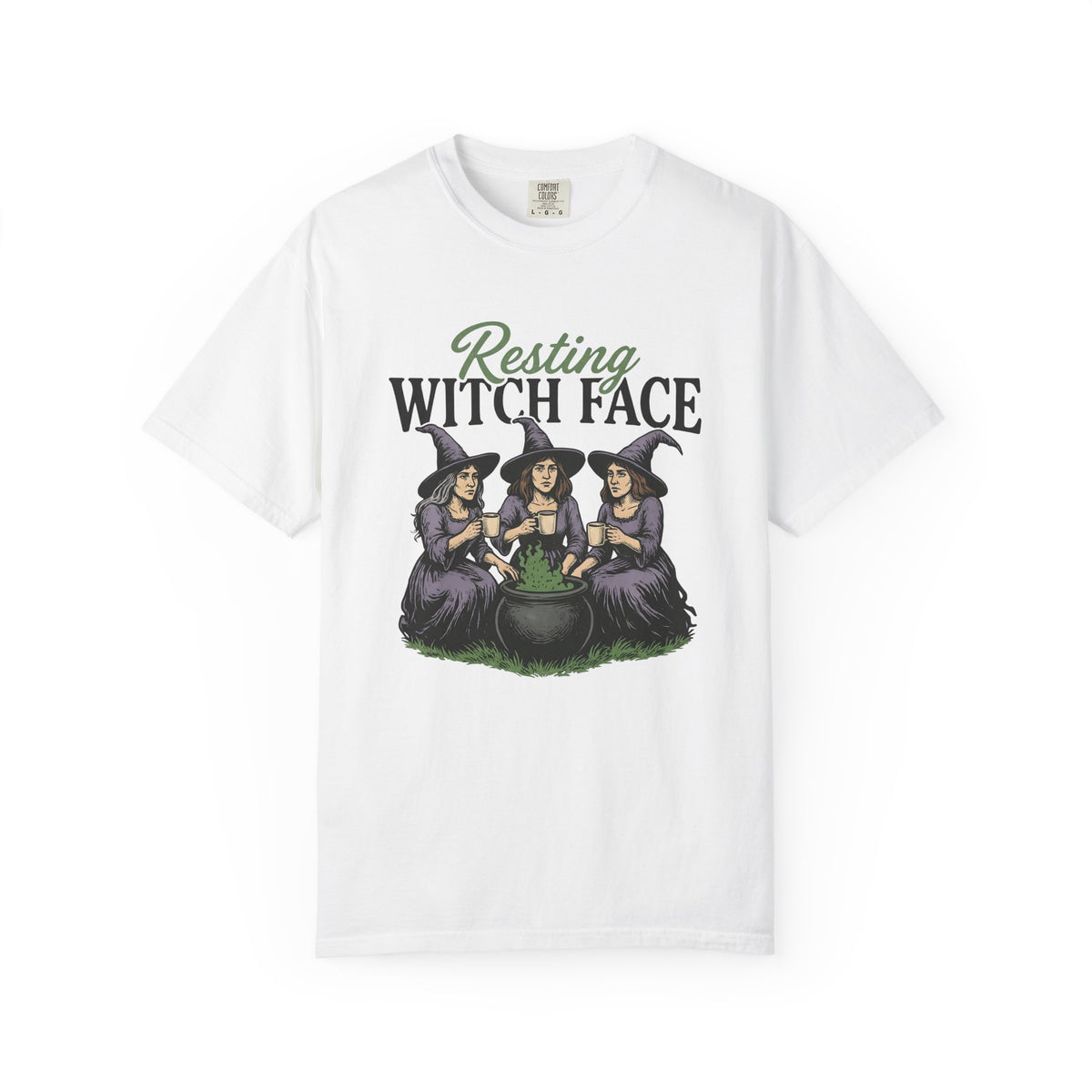 Witch Trio Shirt Halloween Humor Gift Women Vintage Tee Witches T-Shirt Horror Fan Retro Tshirt Comedy Graphic Hand Drawn Cauldron Tshirt