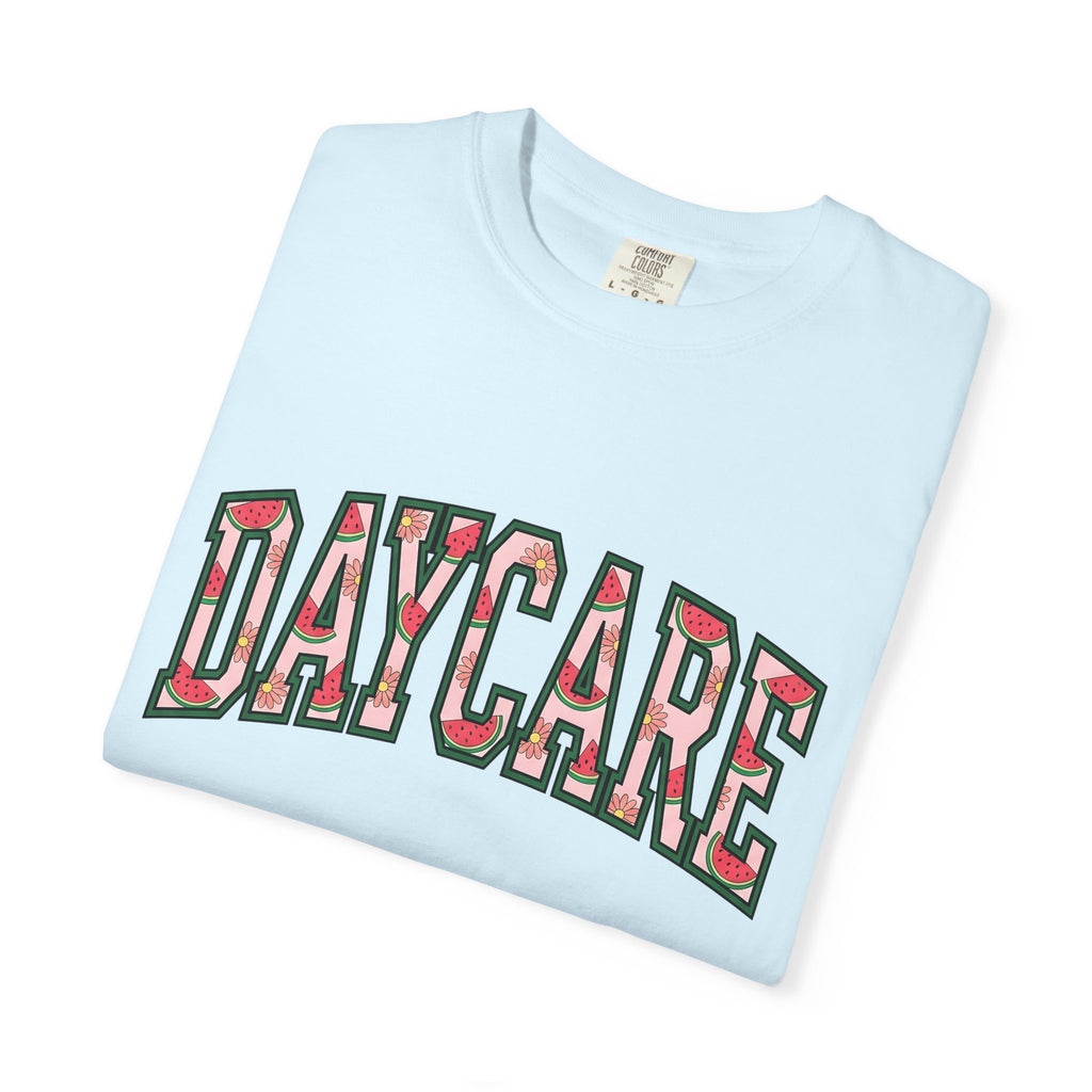 Daycare Graphic Shirt Daycare Summer Gift Women Bold Tee Childcare T-Shirt Daycare Fan Vintage Tshirt Seasonal Graphic Retro Watermelon