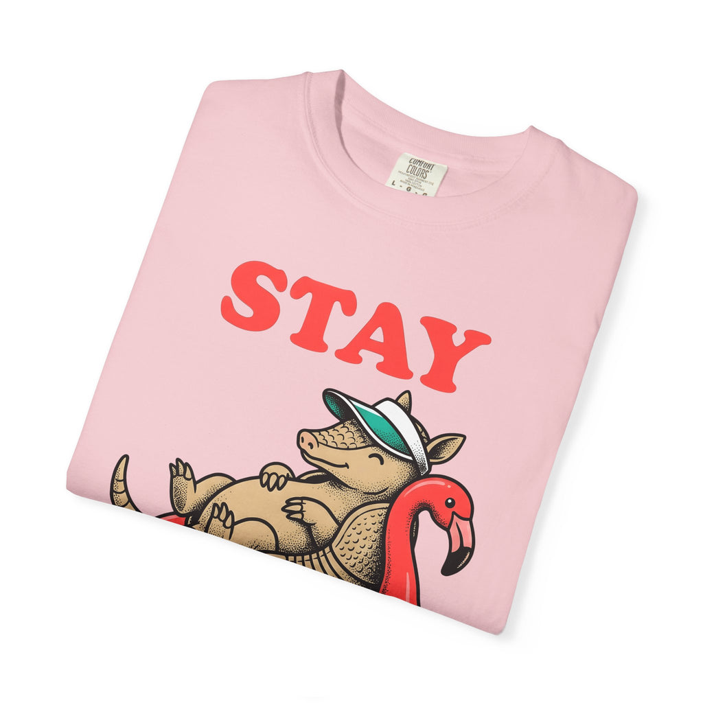 Armadillo Float Shirt Cowgirl Summer Gift Women Cartoon Tee Armadillo T-Shirt Rodeo Fan Comic Tshirt Vacation Graphic Retro Flamingo Tshirt