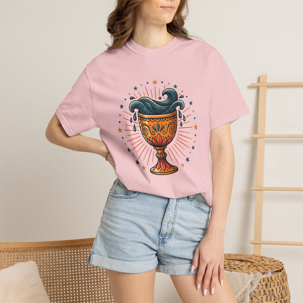 Decorative Goblet Shirt Boho Chic Occult Gift Women Hippie Tee Chalice T-Shirt Bohemian Fan Psychedelic Tshirt Mystical Graphic Retro