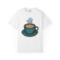 Coffee Cup Shirt Coffee Foodie Gift Women Hand Drawn Tee Mug T-Shirt Coffee Fan Coffee Cup Illustration Design Vintage Latte Art Tshirt