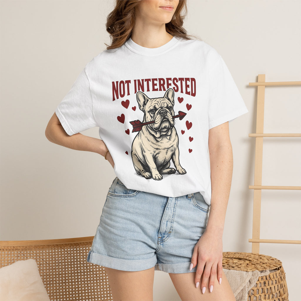 French Bulldog Shirt St. Valentine's Day Animal Gift Women Old School Tee Bouledogue Francais T-Shirt Valentine Fan Retro Tshirt Pet Graphic