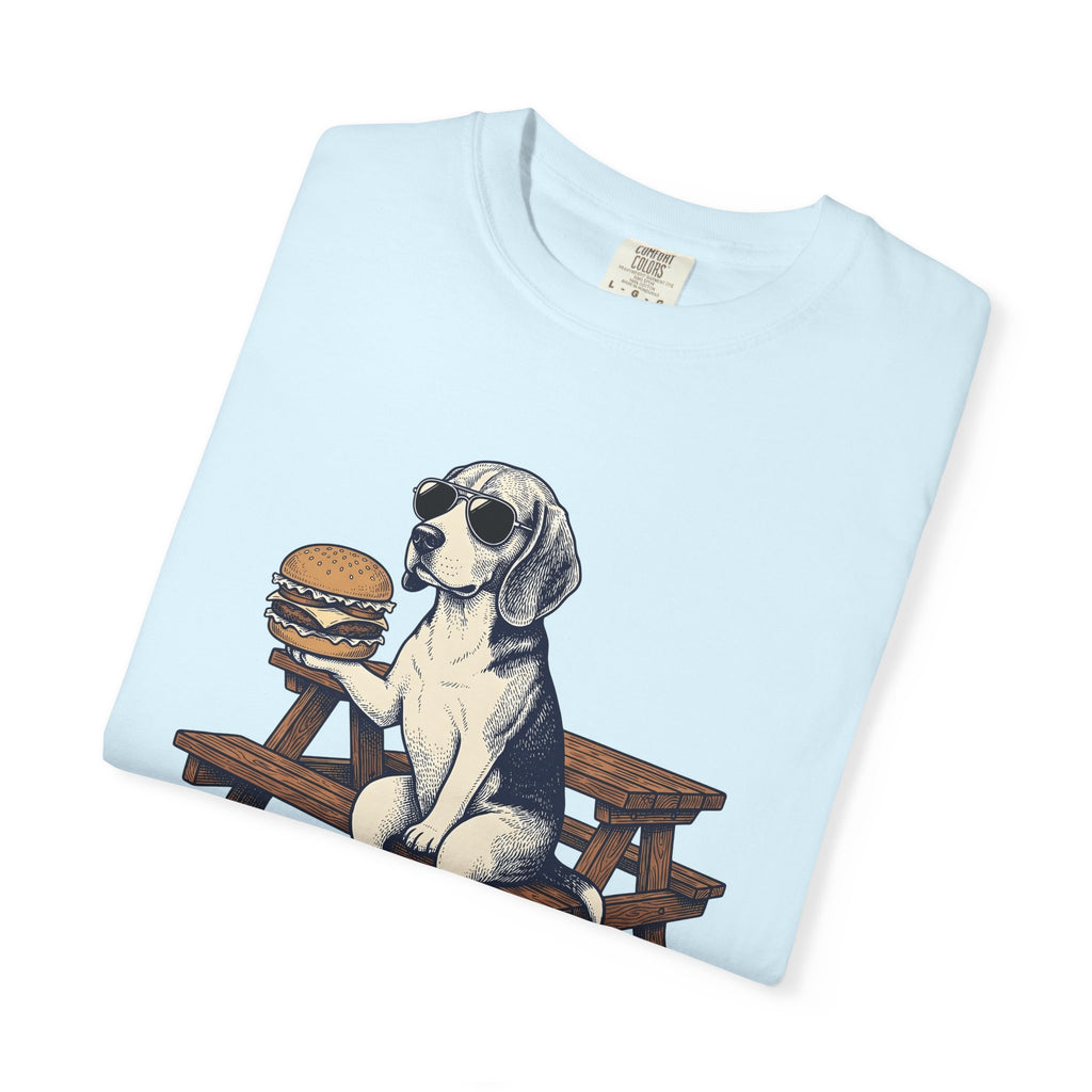 Beagle Dog Shirt Dog Food Gift Women Vintage Tee Hound T-Shirt Dog Fan Retro Tshirt Cuisine Graphic Hand Drawn Hamburger Tshirt