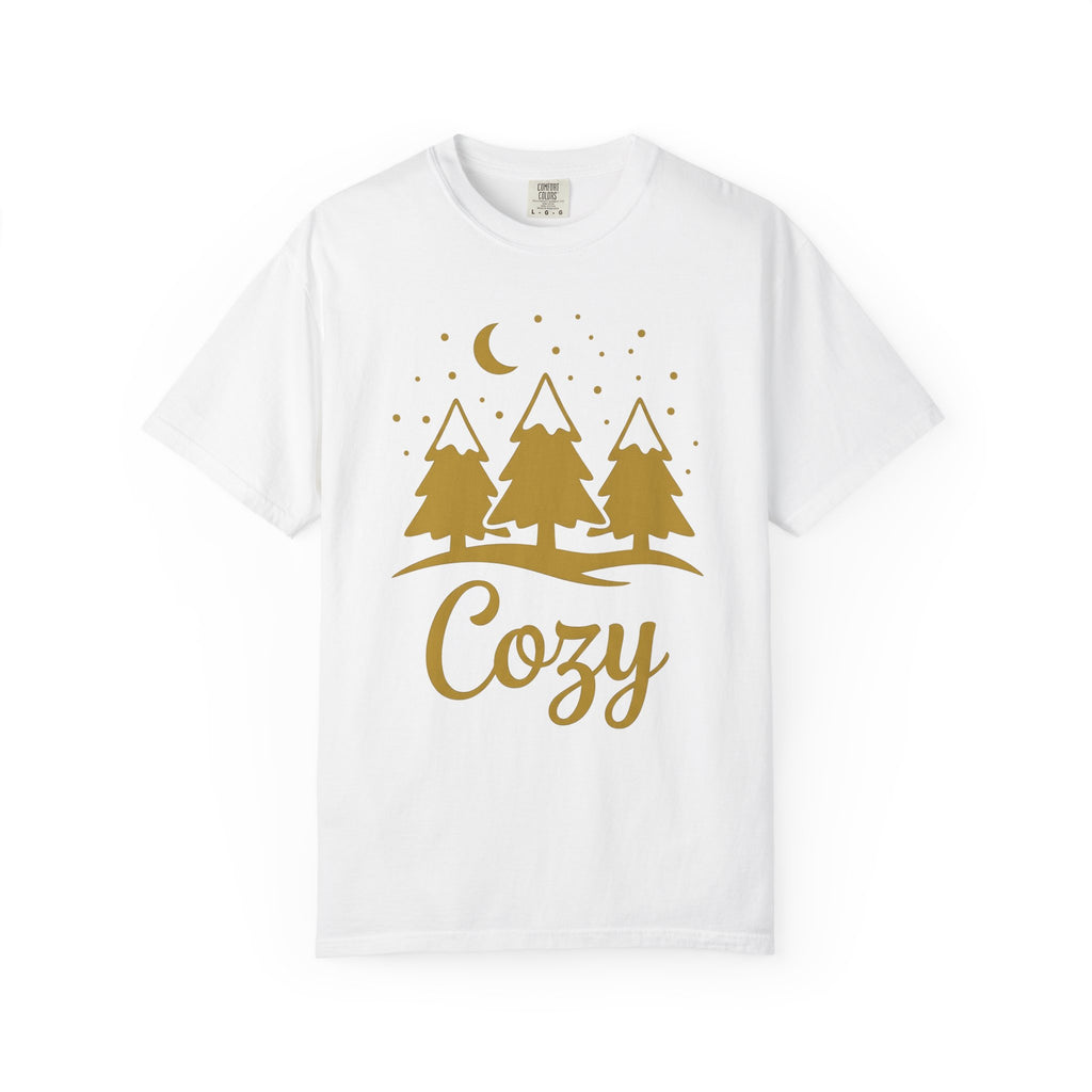 Fir Forest Shirt Christmas Cold Gift Women Basic Tee Pine T-Shirt Xmas Fan Winter Graphic Tshirt Sleek Lunar Tshirt