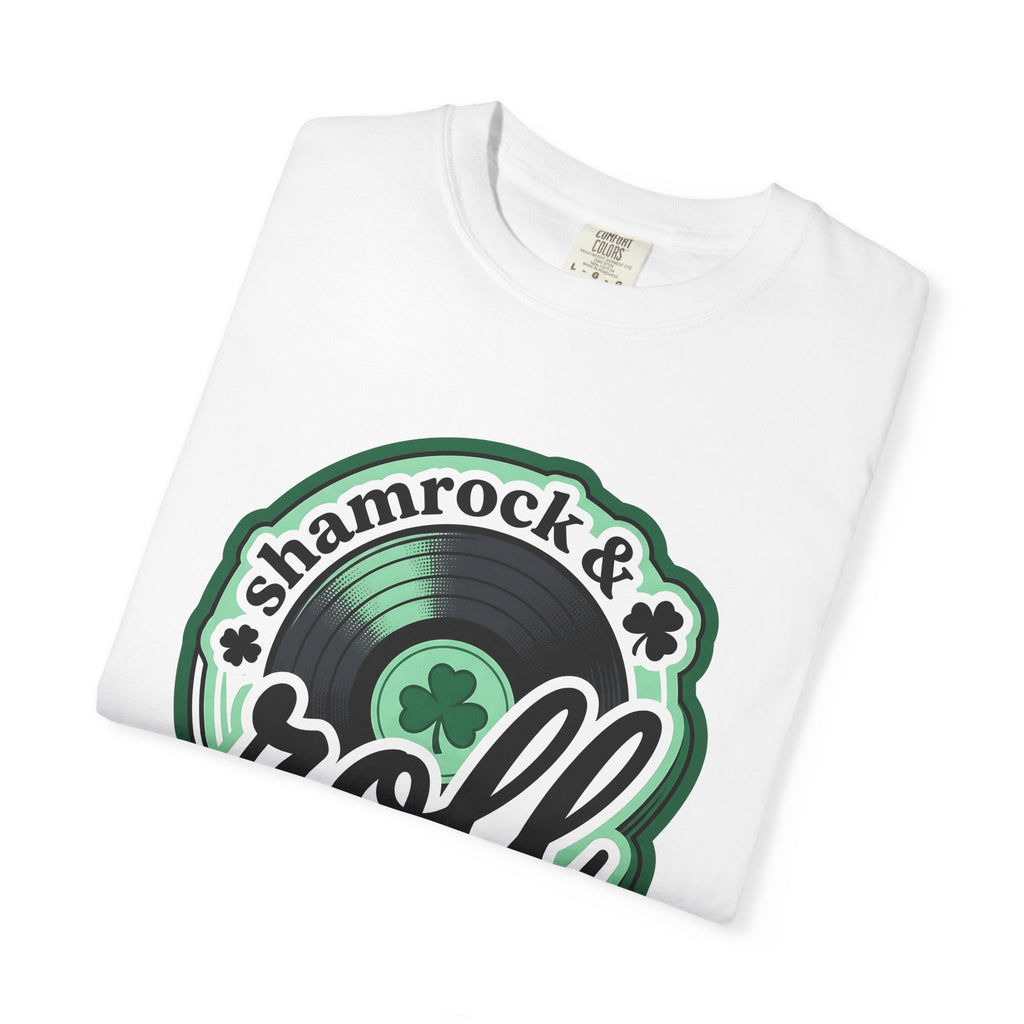 Record Disc Shirt St Patrick's Day Sound Gift Women Pop Art Tee Vinyl Record T-Shirt Luck Enthusiast Retro Pop Tshirt Audio Graphic Classic