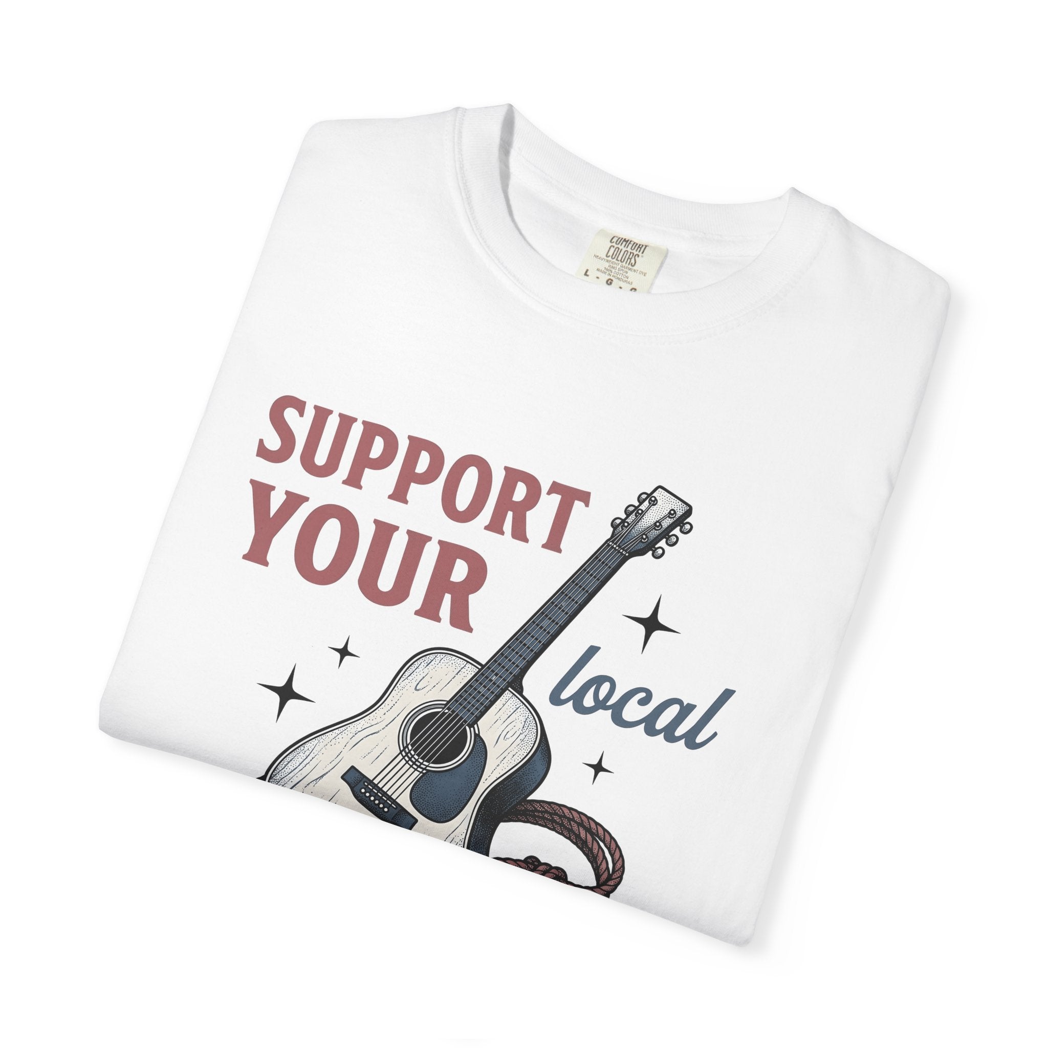 Acoustic Guitar Shirt Cowgirl Folk Gift Women Hand Drawn Tee Guitar T-Shirt Cowgirl Fan Illustrated Tshirt Traditional Graphic Sketch Rope