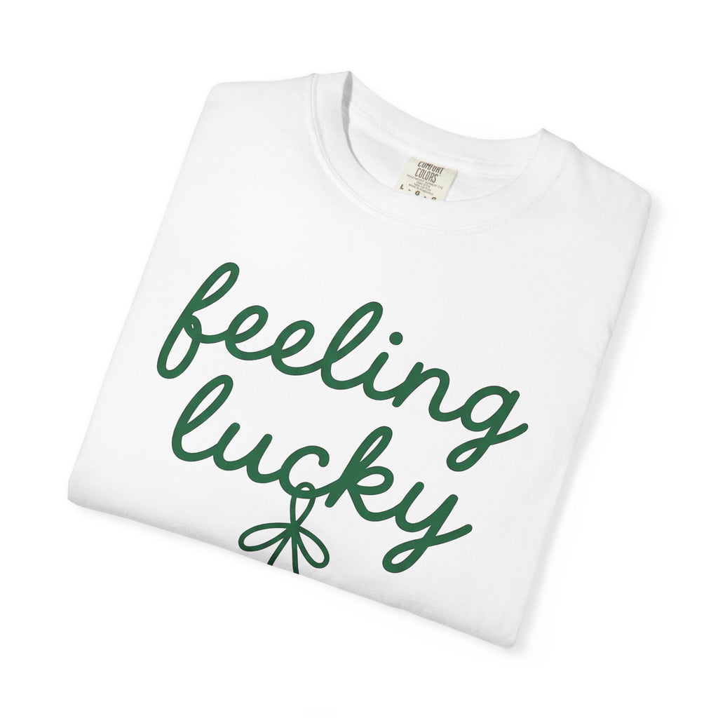 Clover Dice Shirt St Patrick's Day Cards Gift Women Line Art Tee Dice Set T-Shirt Luck Fan Minimalist Tshirt Stationery Graphic Bold Leaf