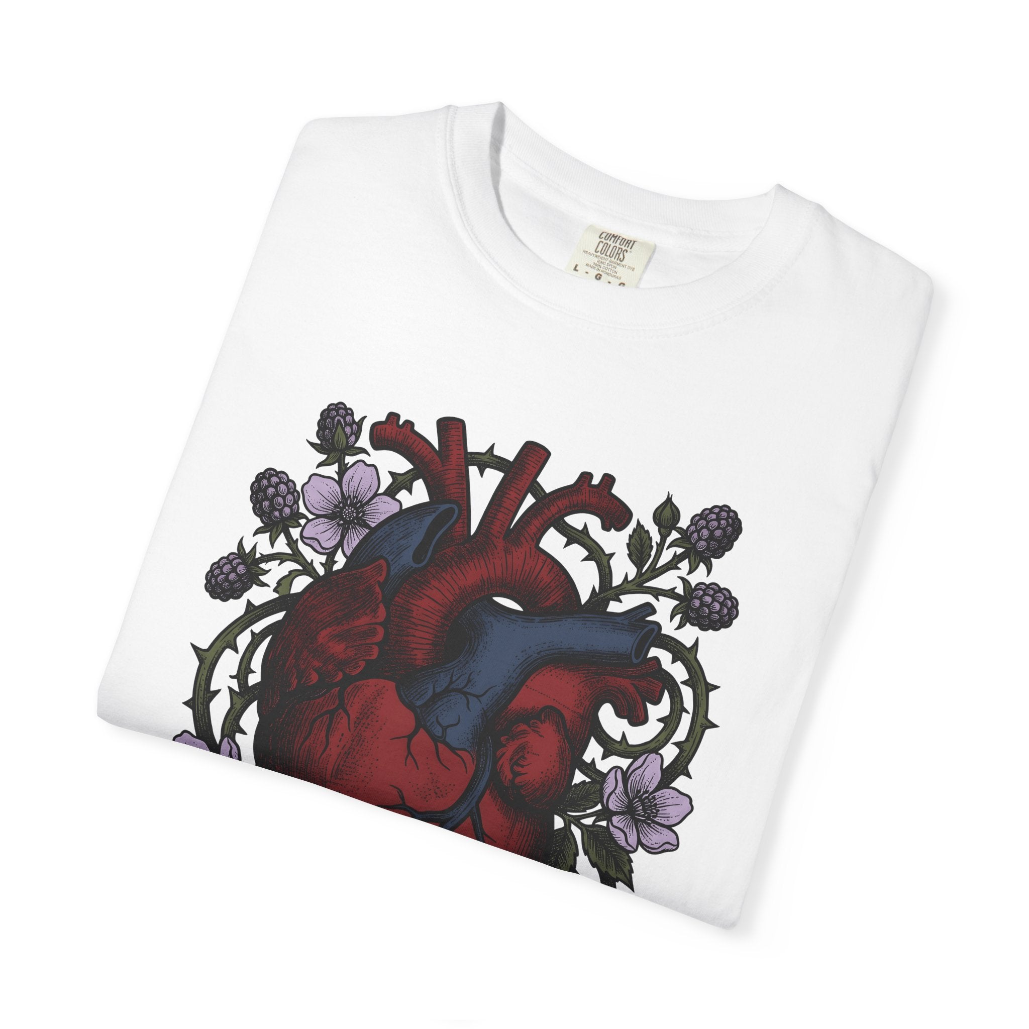 Human Heart Shirt Boho Chic Outdoors Gift Women Floral Tee Heart T-Shirt Hippie Fan Bohemian Tshirt Nature Graphic Retro Meadow Flowers