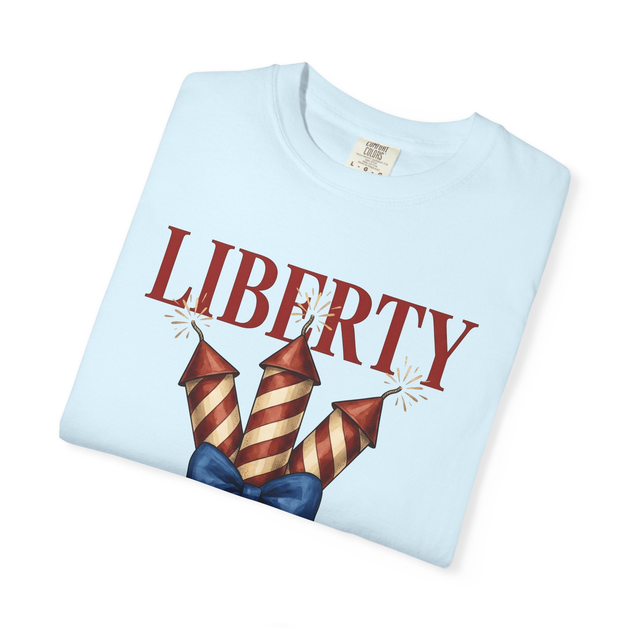 Independence Fireworks Shirt 4th Of July Celebration Gift Women Painted Tee Fireworks Display T-Shirt Patriotic Fan Hand Painted Tshirt