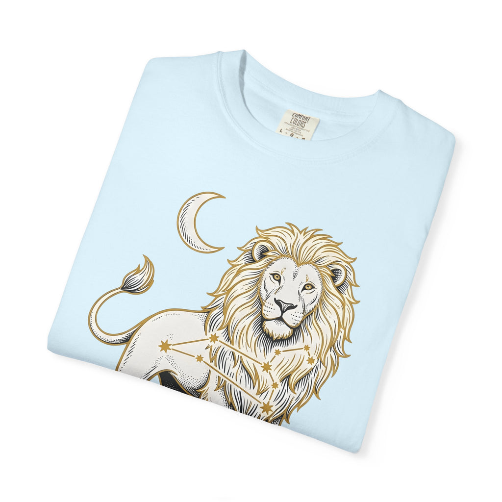 Lion Zodiac Shirt Boho Chic Astrology Gift Women Celestial Tee Leo T-Shirt Bohemian Fan Cosmic Tshirt Zodiac Graphic Vintage Moon Tshirt