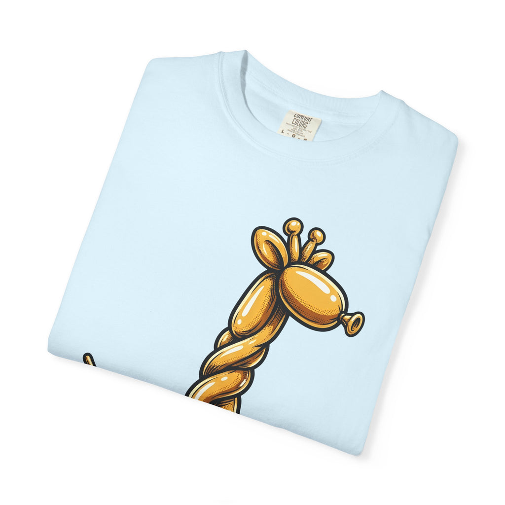 Balloon Giraffe Shirt Cute Pet Gift Women Comic Tee Giraffe T-Shirt Adorable Fan Cartoon Tshirt Animal Graphic Retro Creature Tshirt