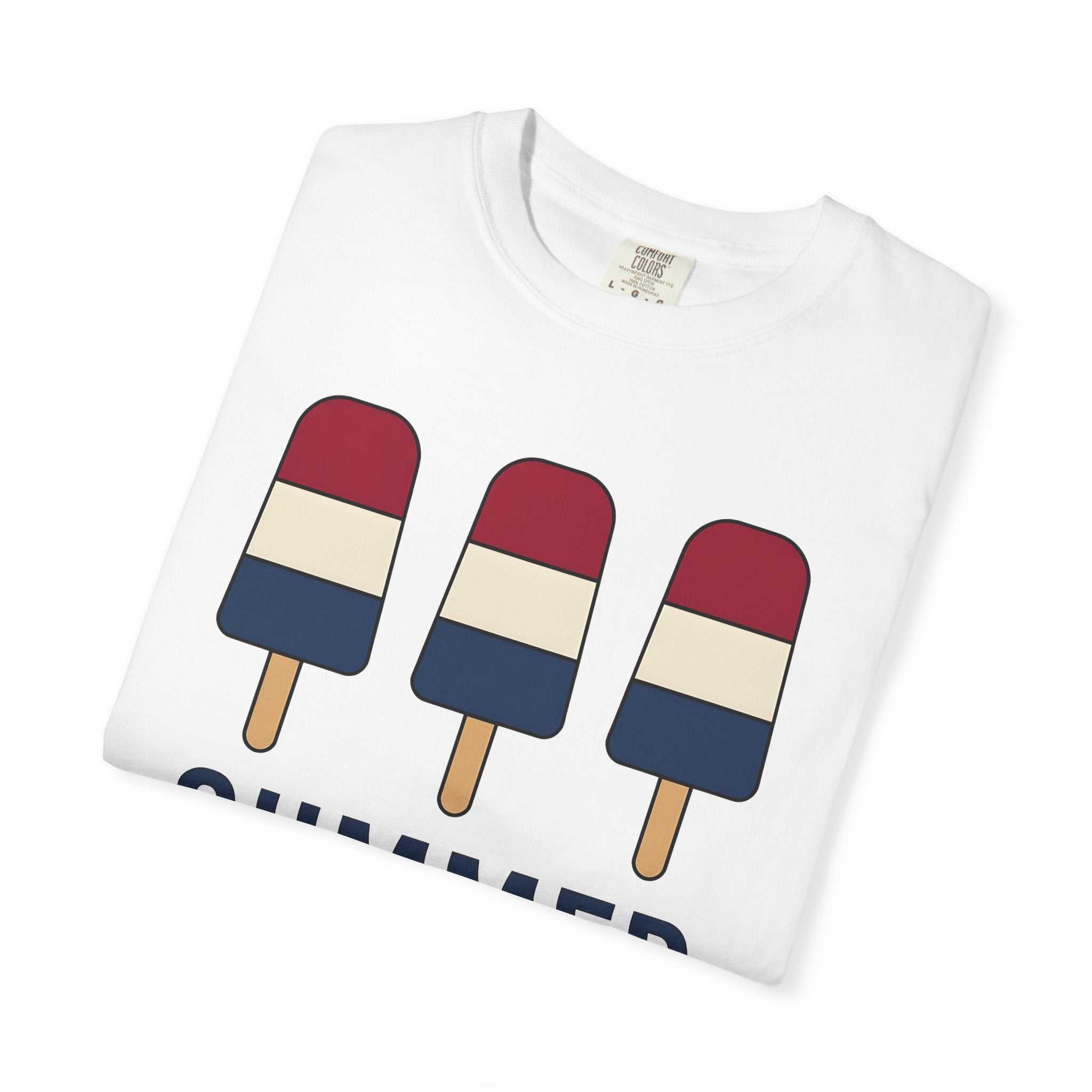 Bomb Pop Popsicle Shirt 4th Of July Summer Gift Women Minimalist Tee Ice Pop T-Shirt Independence Day Fan Simple Tshirt Seasonal Graphic