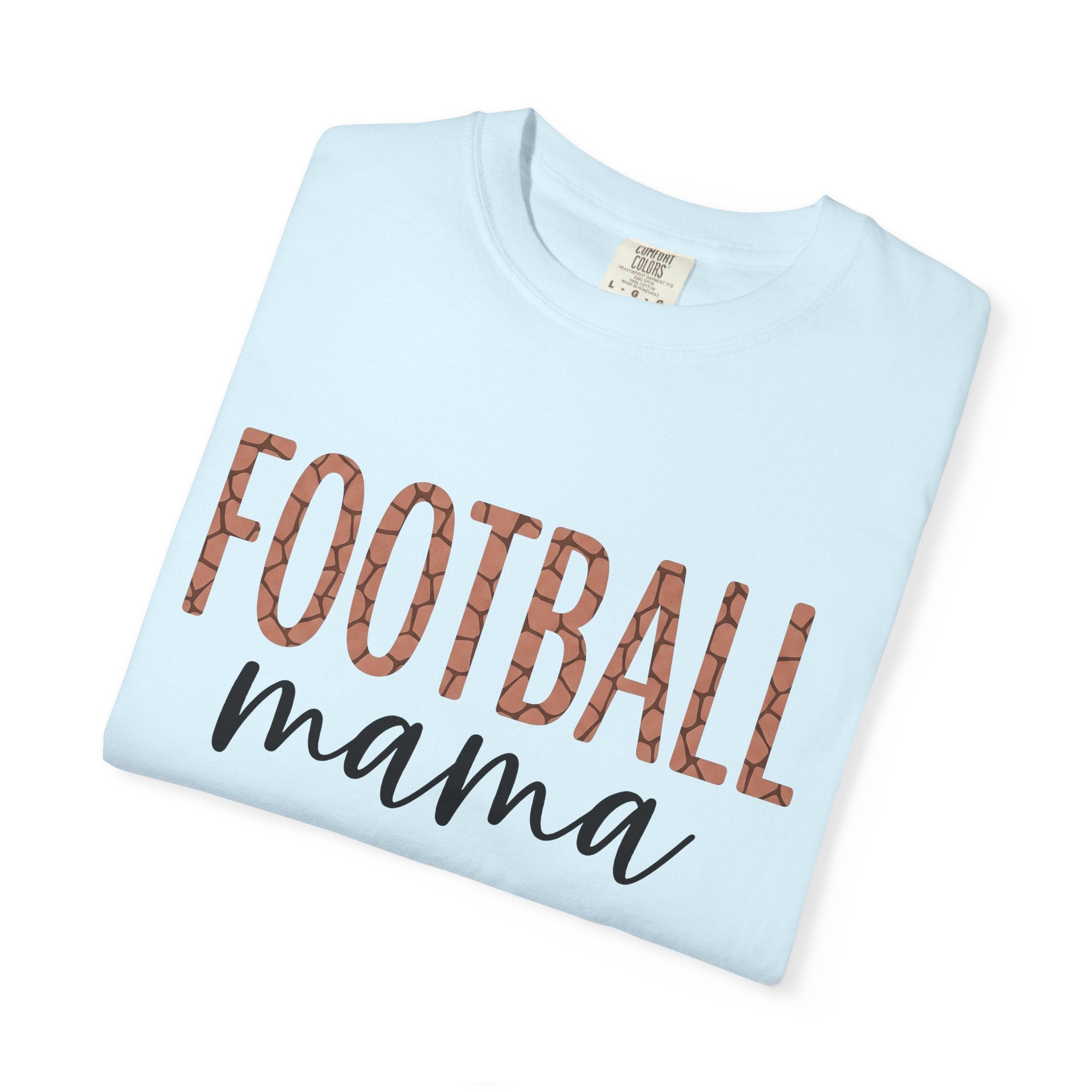 Football Lettering Shirt Moms Athletics Gift Women Chunky Tee Typography T-Shirt Mom Fan Bold Tshirt Sports Graphic Simple Game Theme Tshirt