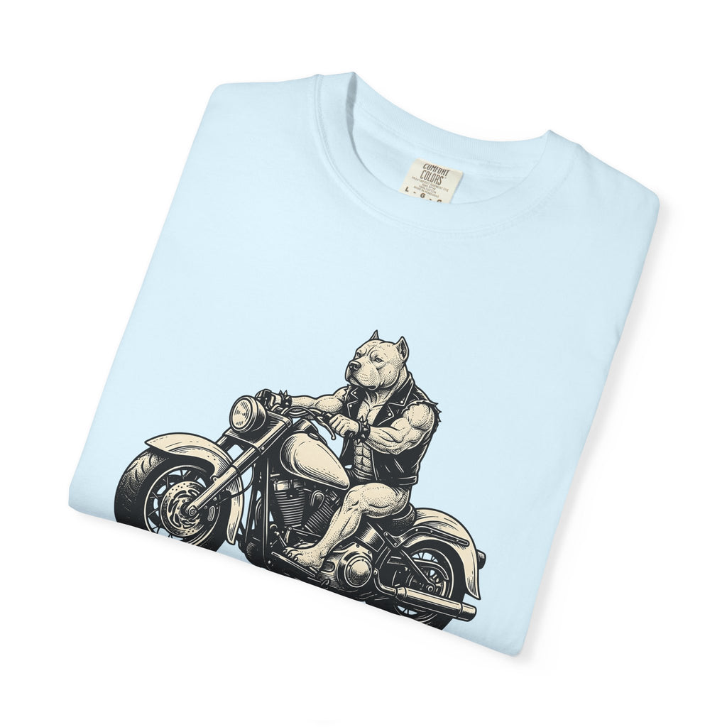 Biker Pup Shirt Dog Biker Gang Gift Women Old School Tee Puppy T-Shirt Dog Fan Retro Tshirt Motorcycle Graphic Classic Chopper Tshirt