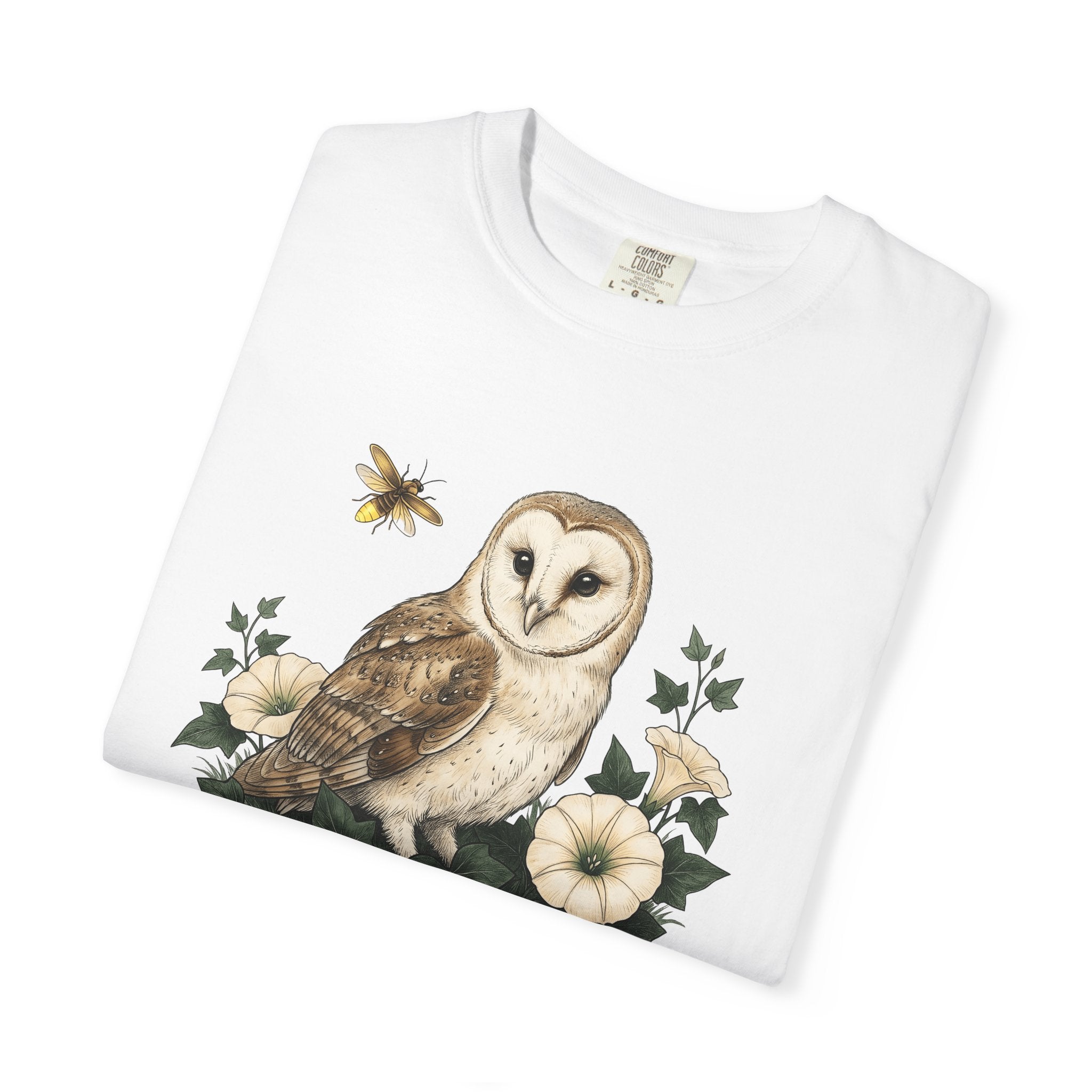 Barn Owl Shirt Cottagecore Nature Gift Women Botanical Tee Owl T-Shirt Homesteader Fan Floral Tshirt Environmental Graphic Vintage Morning