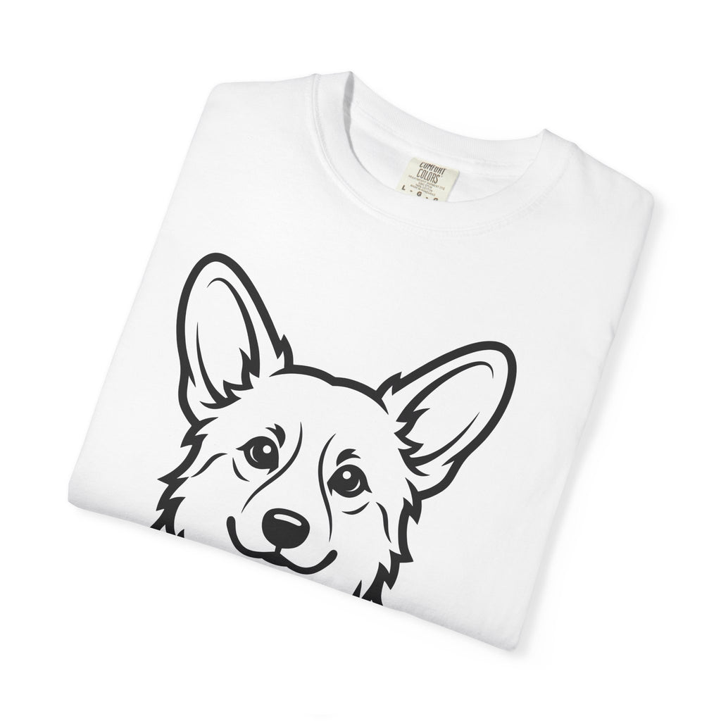 Corgi Puppy Shirt Dog Animal Gift Women Comic Tee Puppy T-Shirt Dog Fan Canine Graphic Dog Illustration Simple Tiara Tshirt