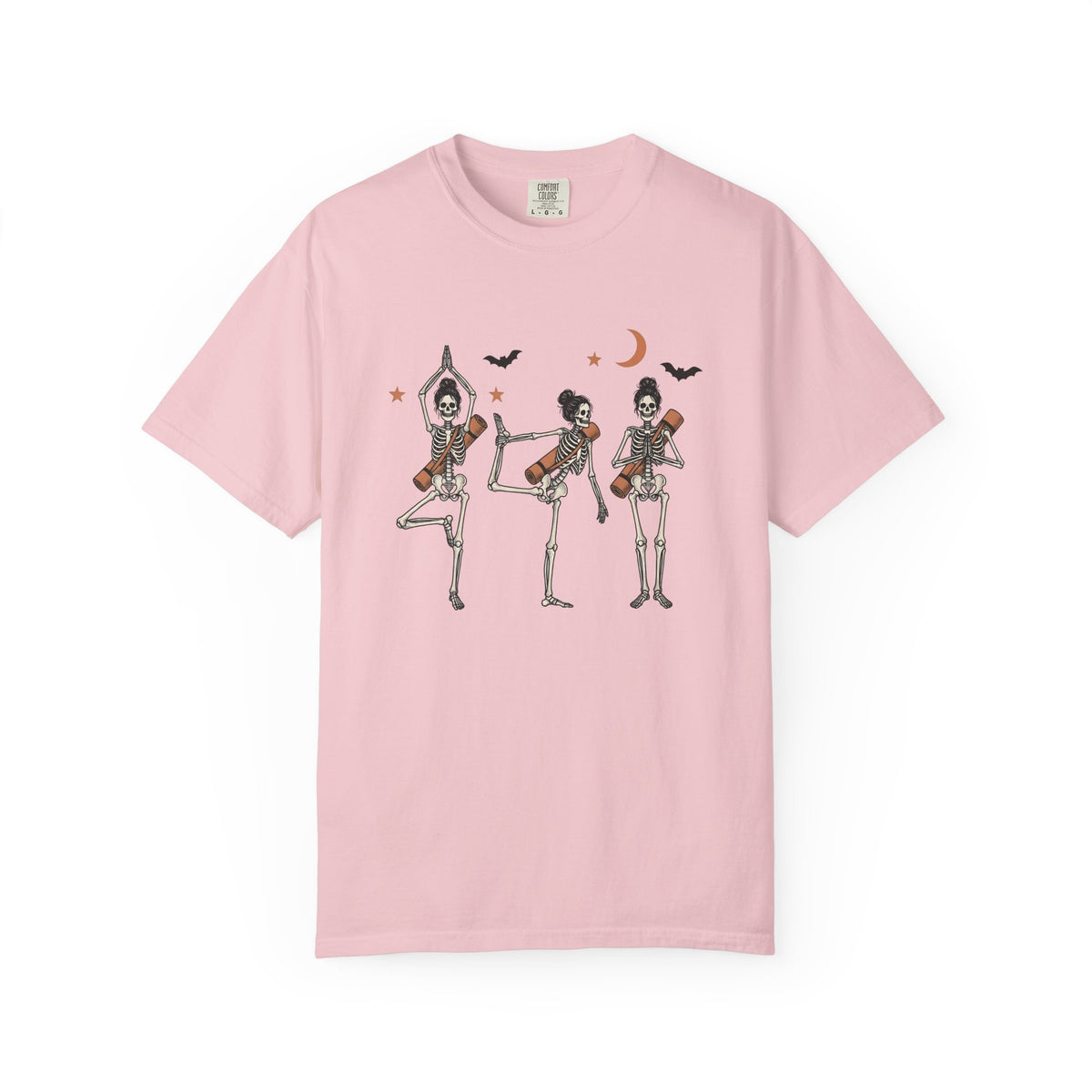 Skeleton Pose Shirt Mom Fall Gift for Women Distressed Tee Skeleton T-Shirt