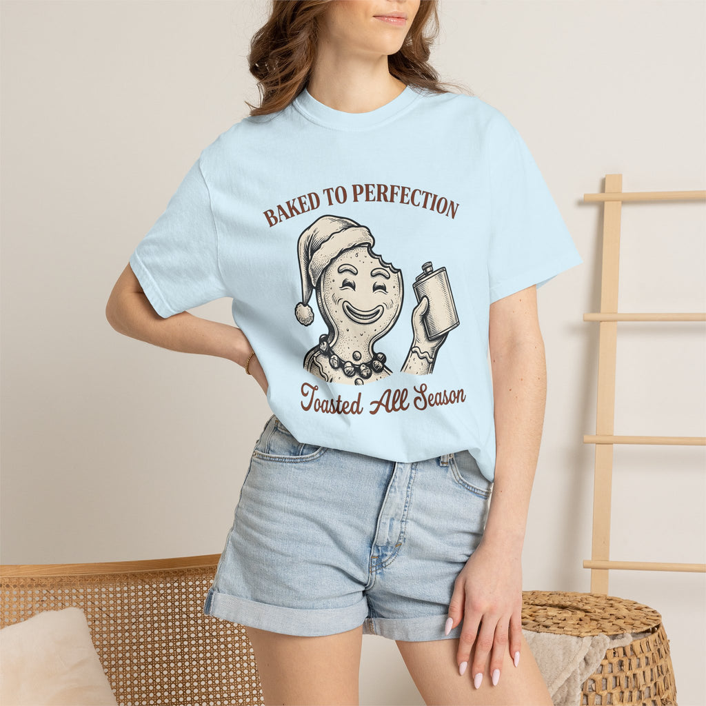 Gingerbread Biscuit Shirt Christmas Funny Gift Women Classic Tee Cookie T-Shirt Xmas Fan Gingerbread Tshirt Humor Graphic Doodle Holiday Hat