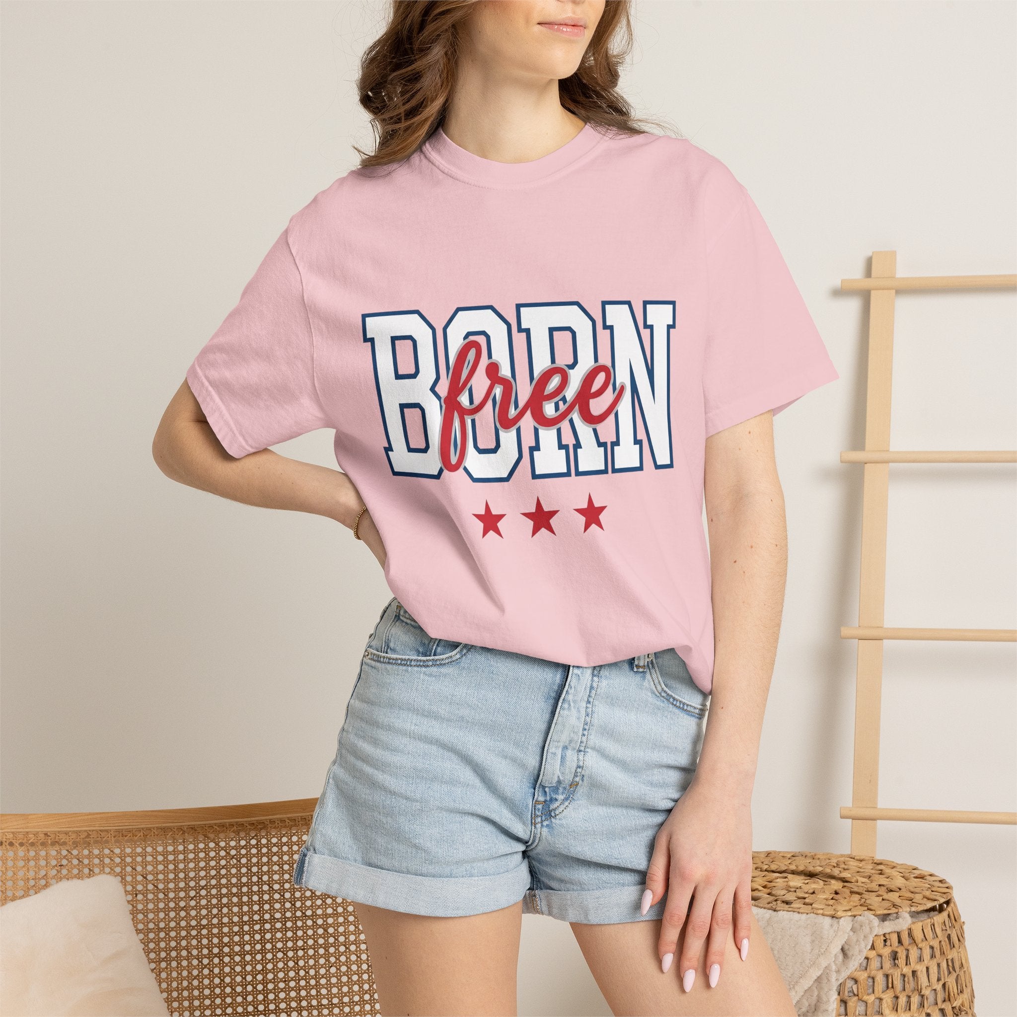 American Text Shirt America Flag Gift Women Strong Tee Typography T-Shirt Patriot Fan Vintage Tshirt Banner Graphic Retro Star Shapes Tshirt