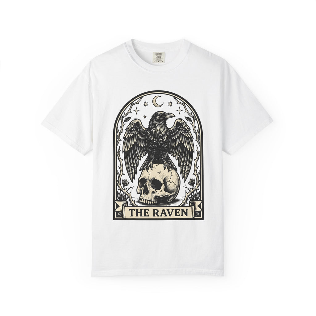 Blackbird Skull Shirt Gothic Esoteric Gift Women Creepy Tee Raven Skull T-Shirt Dark Fan Spooky Tshirt Mystic Graphic Old School Lunar