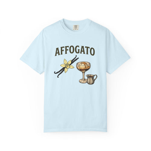 Affogato Dessert Shirt Coffee Foodie Gift Women Vintage Tee Gelato T-Shirt Coffee Fan Retro Tshirt Food Graphic Hand Drawn Vanilla Flower