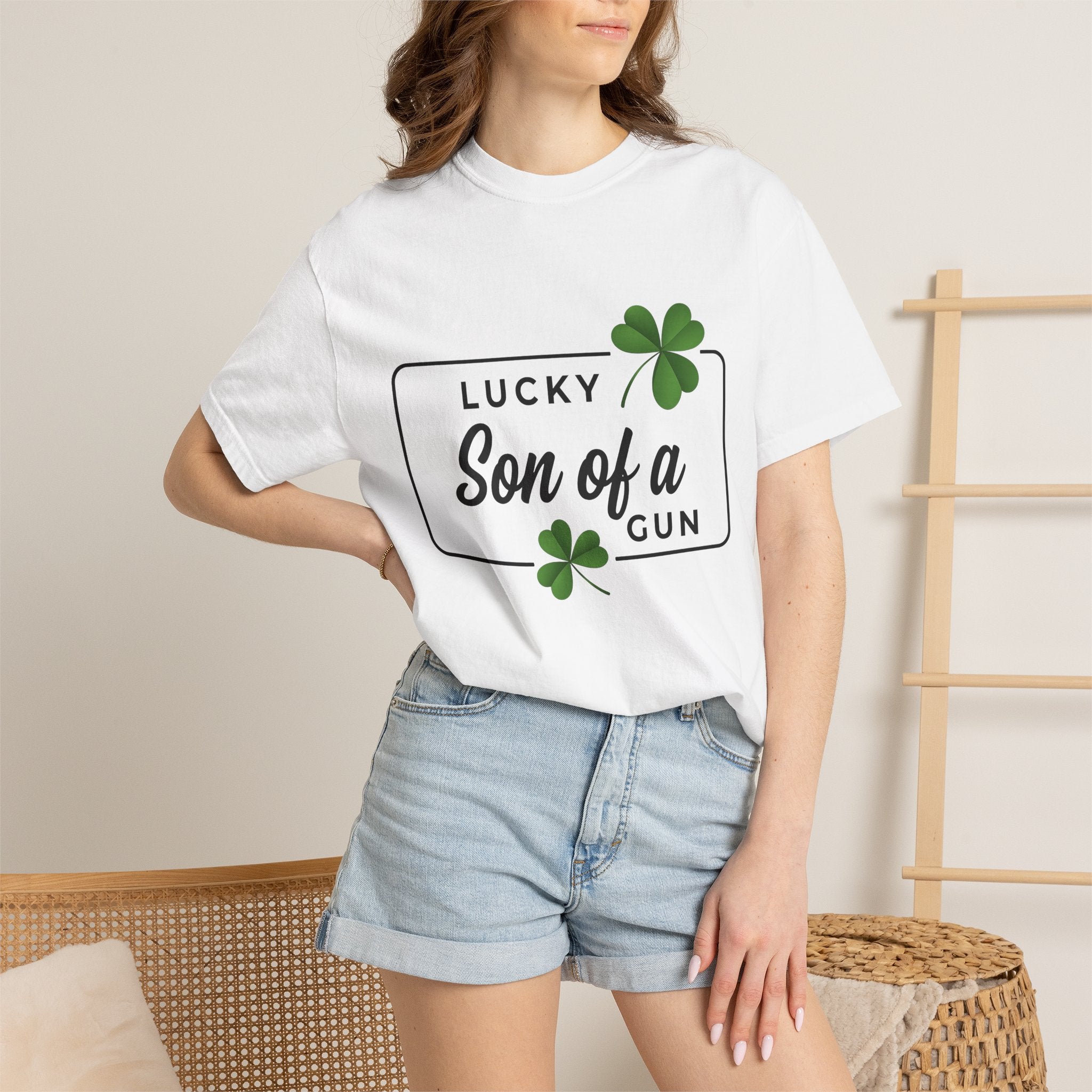 Clover Art Shirt St Patrick's Day Fun Gift Women Trendy Tee Shamrock T-Shirt St Patty's Fan Modern Tshirt Amusing Graphic Sleek Lucky Clover