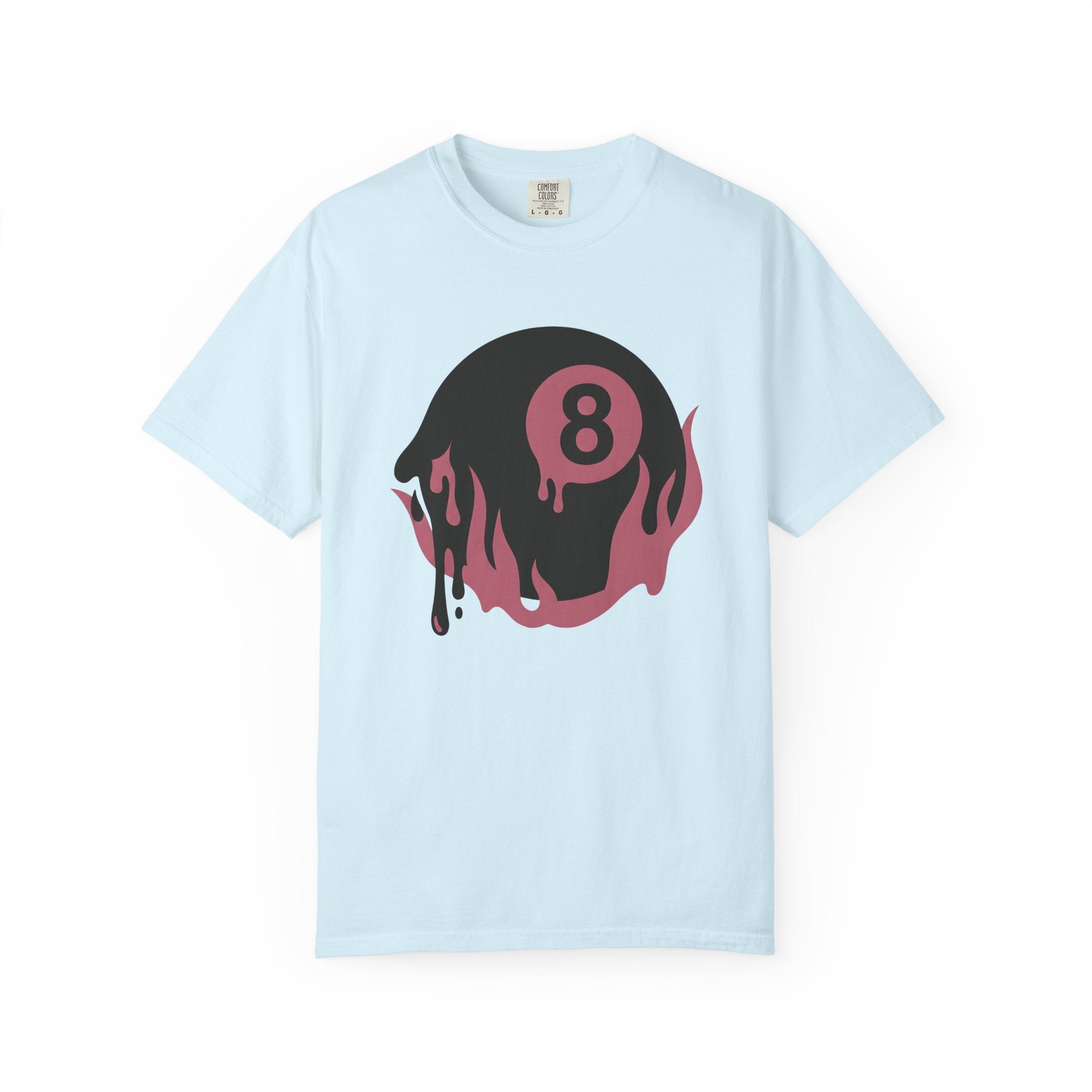Burning 8 Ball Shirt Billiards Video Games Gift Women Modern Graphic Tee Eight Ball T-Shirt Pool Fan Graphic Tshirt Gamer Graphic Vintage