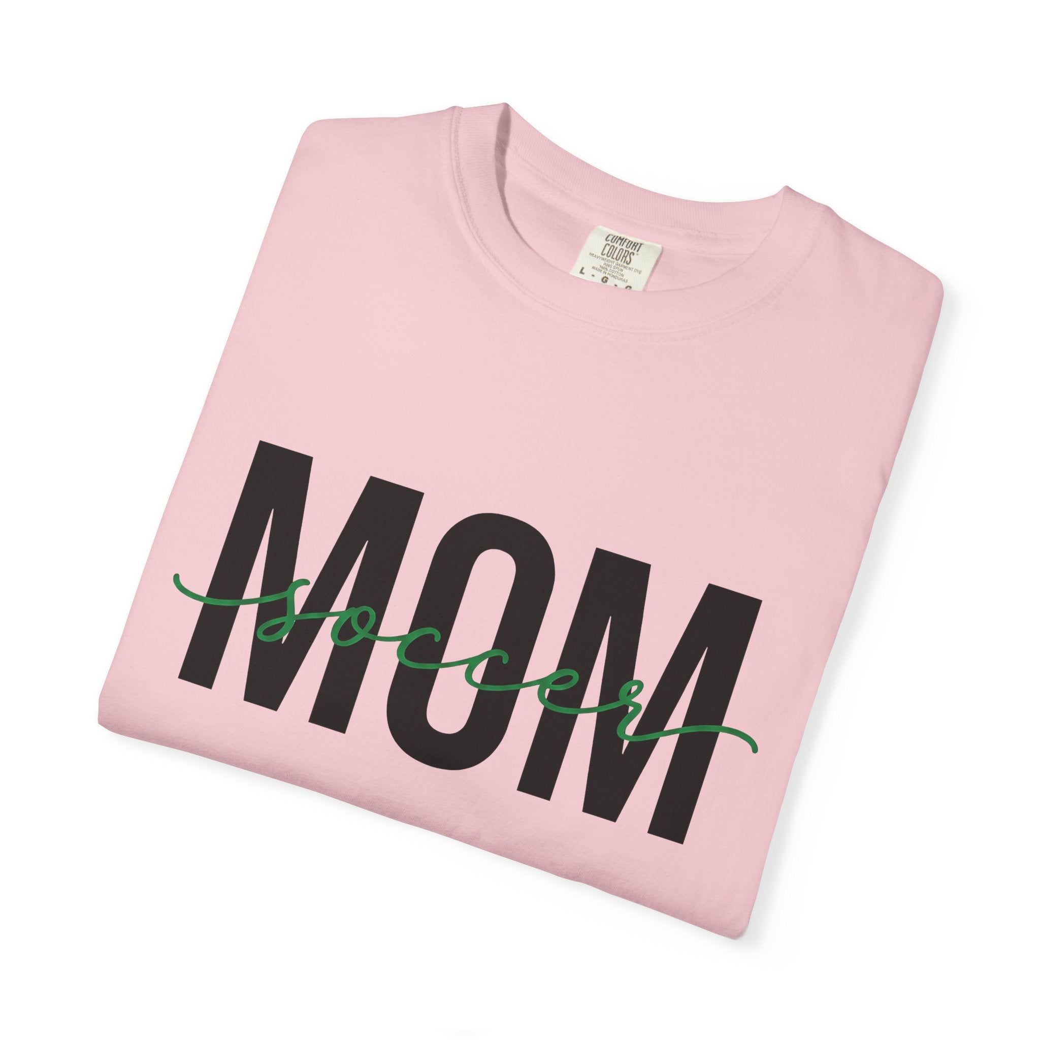 Mom Text Graphic Shirt Soccer Mom Family Gift Women Modern Tee Mom T-Shirt Soccer Fan Trendy Tshirt Family Graphic Minimalist Script Accent