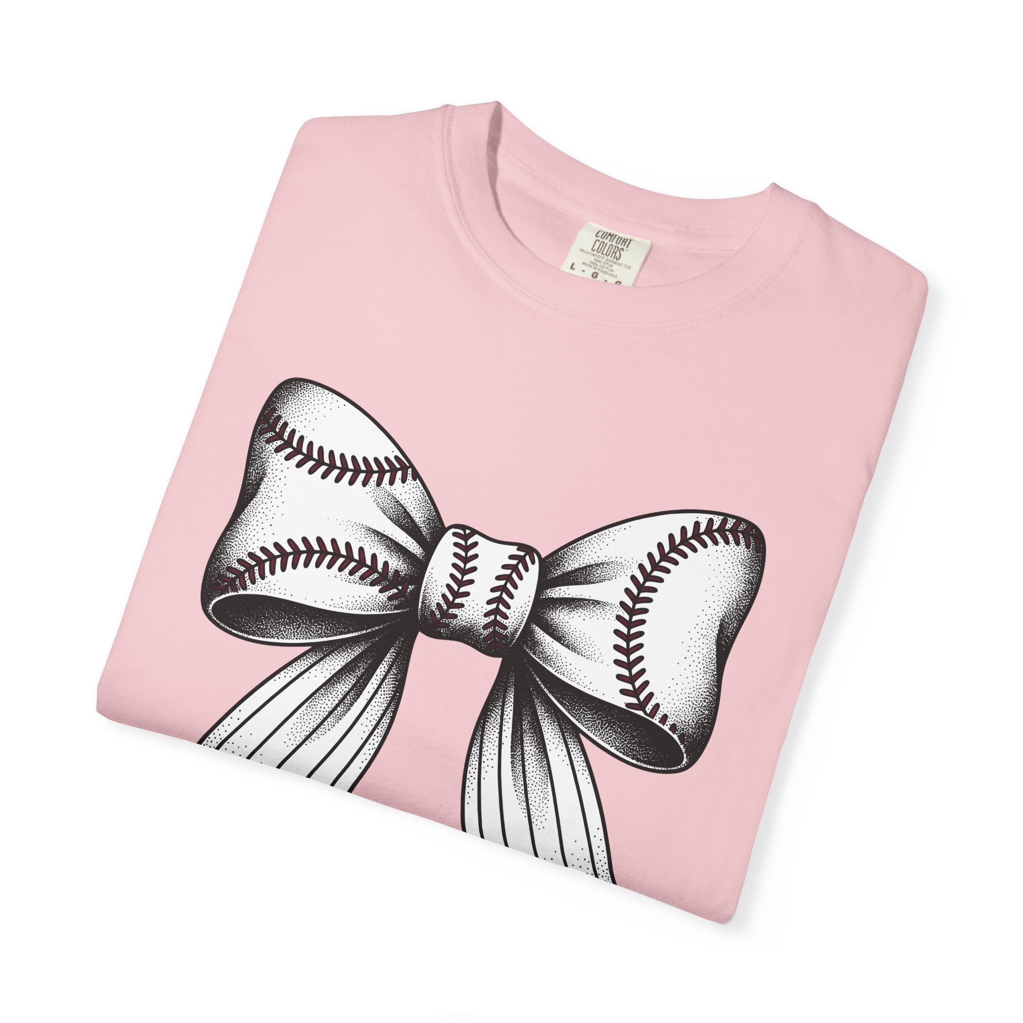 Baseball Bow Clip Shirt Moms Games Gift Women Old School Tattoo Tee Hair Clips T-Shirt Mother Fan Tattooed Tshirt Sports Graphic Hand Drawn