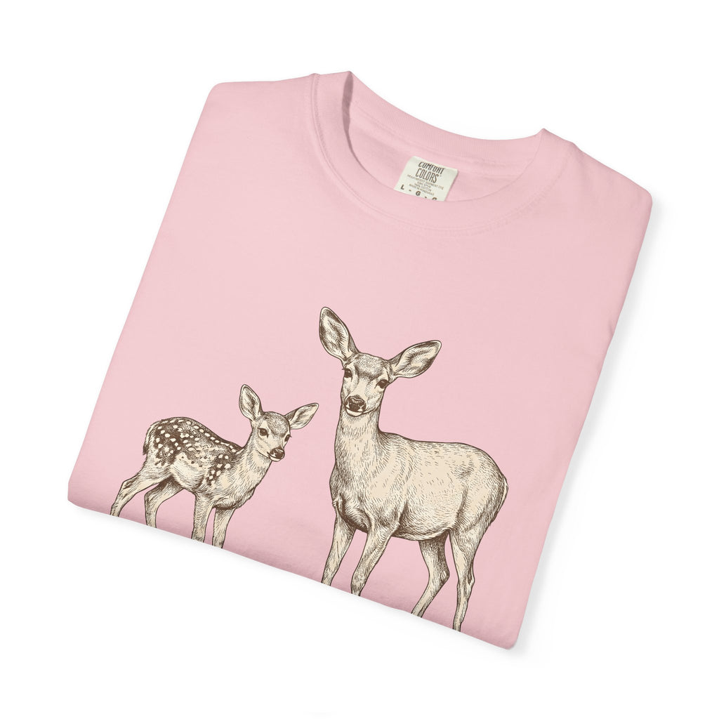 Deer Duo Shirt Cowgirl Animal Gift Women Rustic Tee Fawns T-Shirt Cowboy Fan Wildlife Graphic Tshirt Vintage Woodland Tshirt