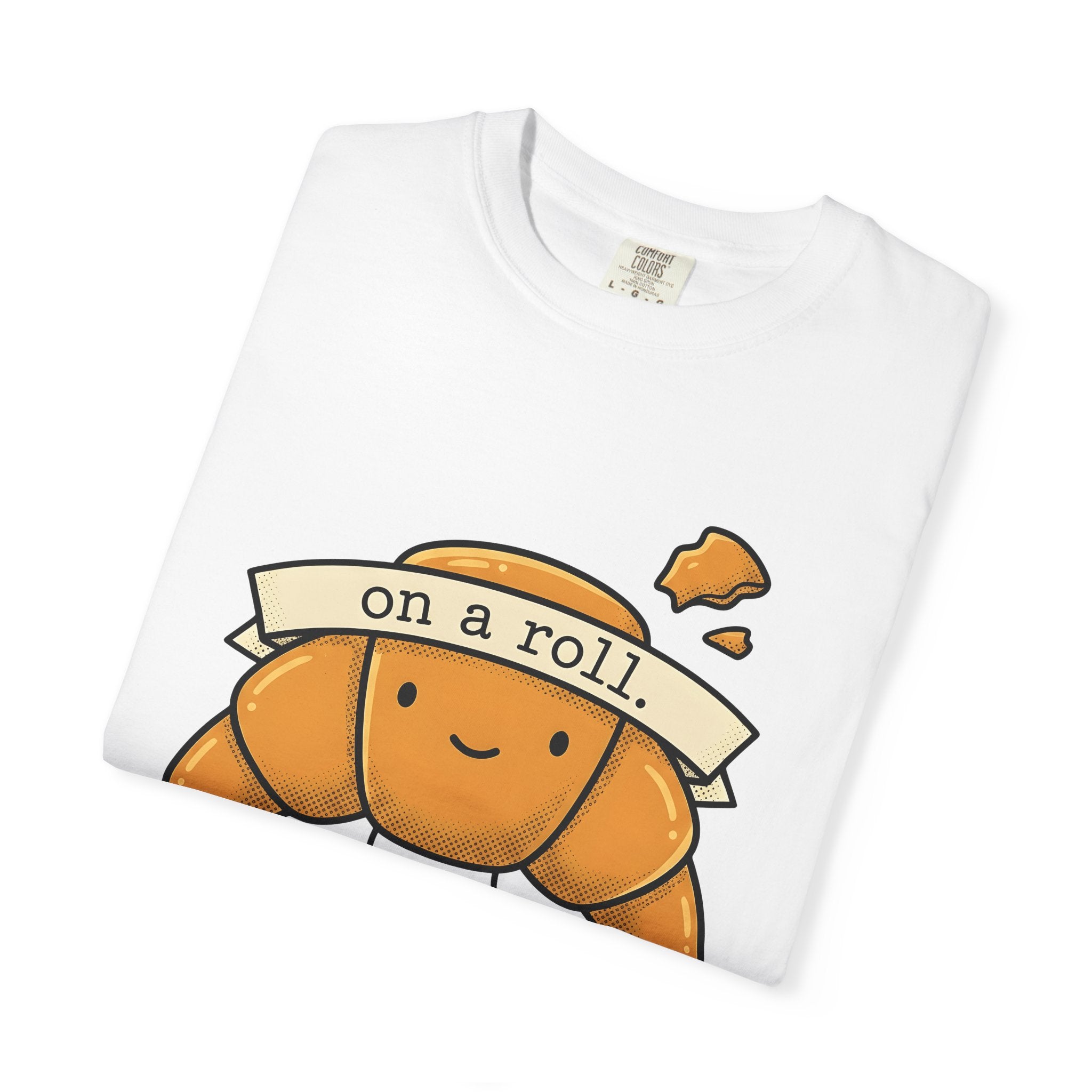 Croissant Character Shirt Desserts Breakfast Gift Women Cartoon Tee Pastry T-Shirt Sweets Fan Comic Tshirt Morning Graphic Kawaii Banner