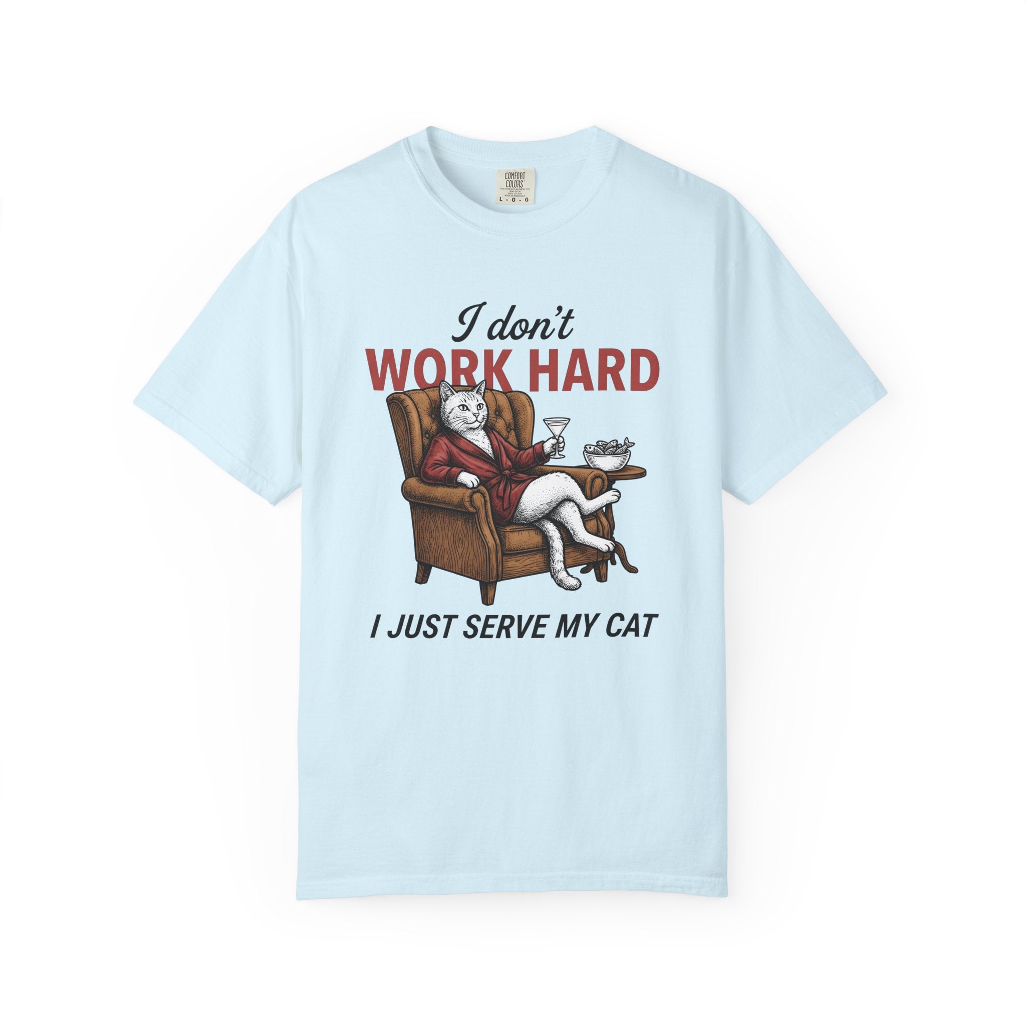 Cat Lounge Chair Shirt Cat Satire Gift Women Nostalgic Tee Cat Chair T-Shirt Cat Fan Feline Tshirt Sarcastic Graphic Line Art Beverage Glass
