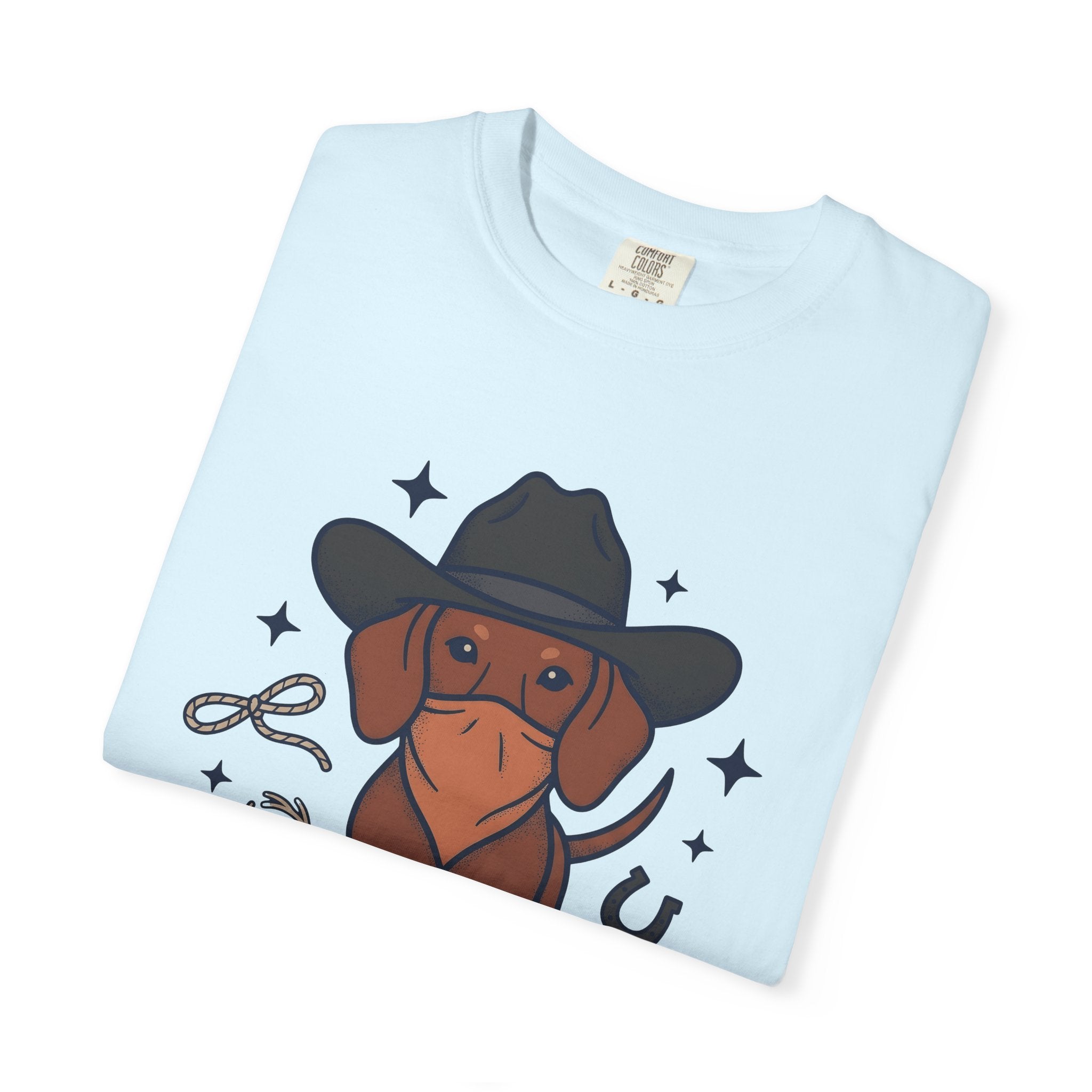 Rodeo Dog Shirt Dog Western Wear Gift Women Hand Drawn Tee Cowdog T-Shirt Dog Fan Illustrated Tshirt Country Graphic Old School Luck Charm