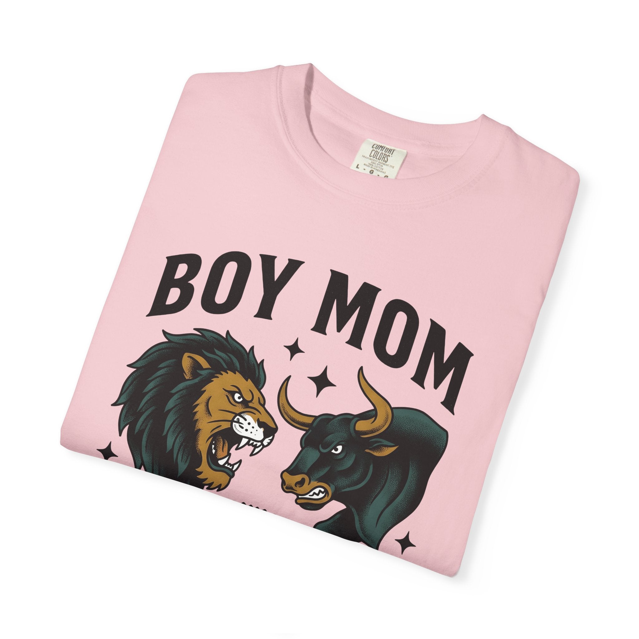 Lion Bull Illustration Shirt Animals & Flowers Mama Gift Women Hand Drawn Tee Lion T-Shirt Wildlife Fan Lion Drawing Tshirt Mom Graphic