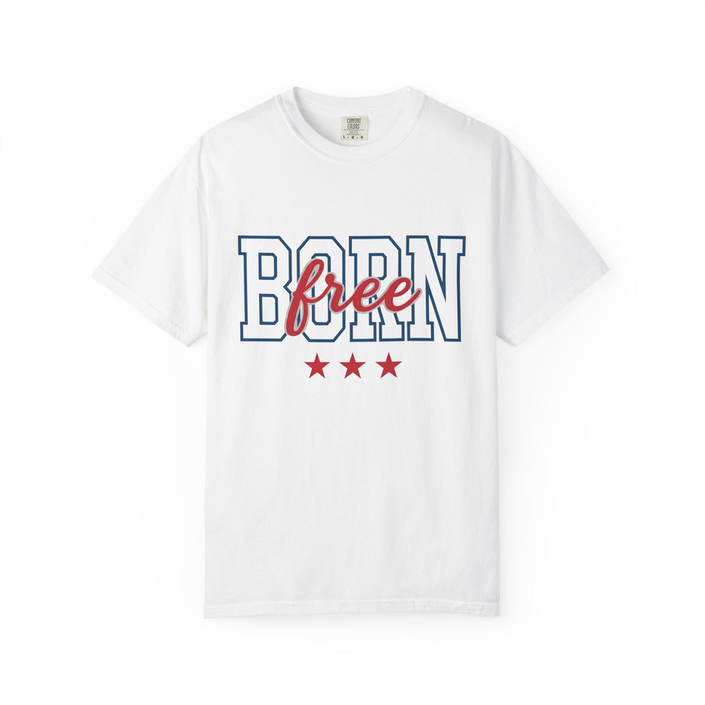 American Text Shirt America Flag Gift Women Strong Tee Typography T-Shirt Patriot Fan Vintage Tshirt Banner Graphic Retro Star Shapes Tshirt
